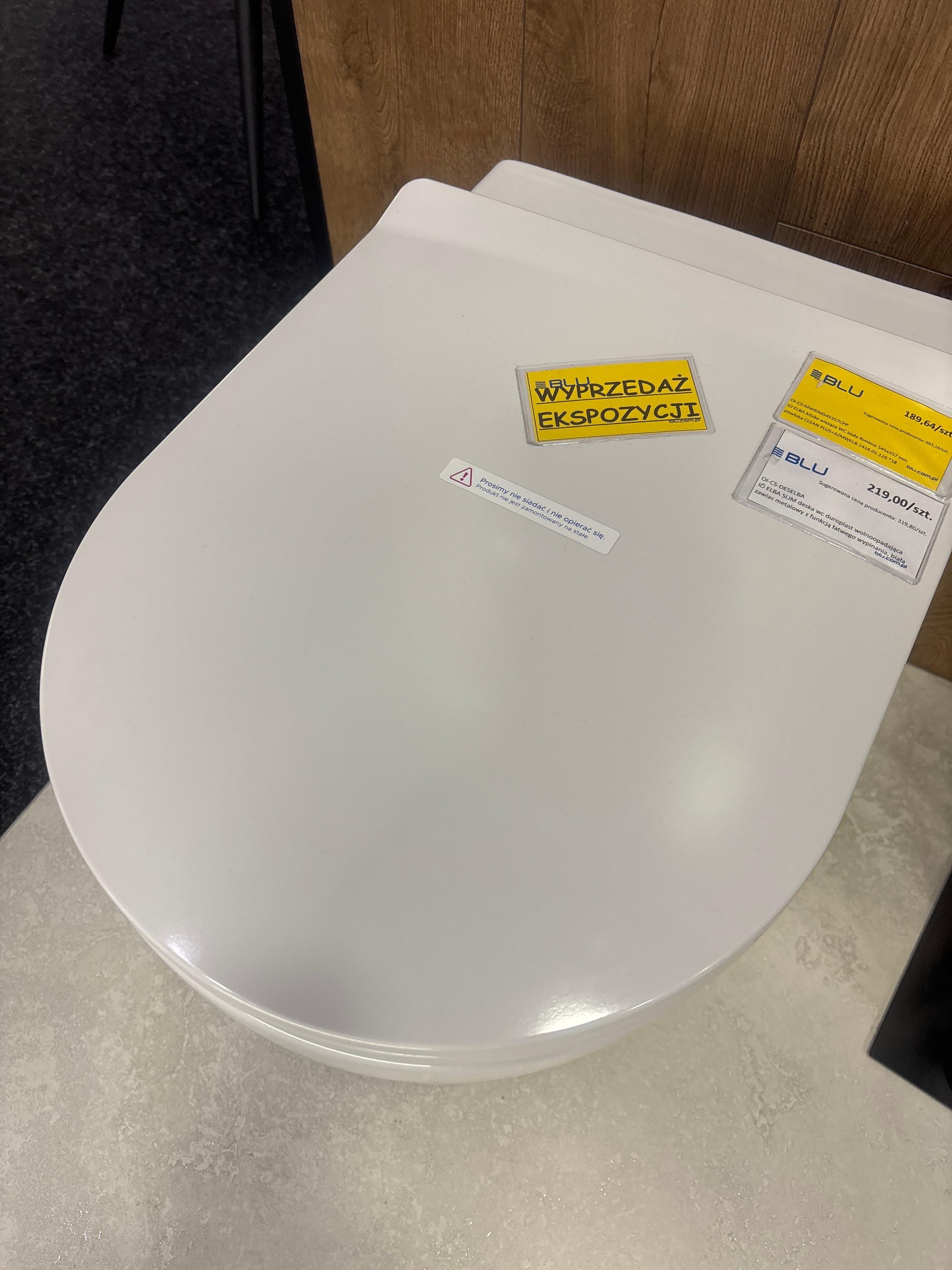 IO ELBA SLIM deska wc duroplast wolnoopadająca zawias metalowy z funkcją łatwego wypinania, biała AZDWSELB.795.011 *W  **ekspo - Powystawowy Warszawa