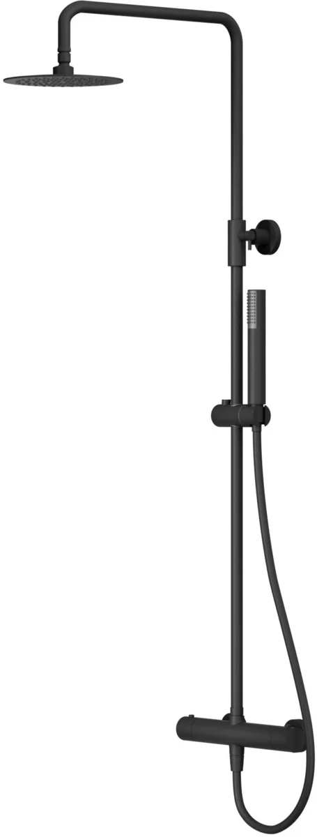 IO LUVIA kolumna natryskowa z baterią termostatyczną, wykończenie matt black BTM.39.NG - Nowy Tarnowskie Góry