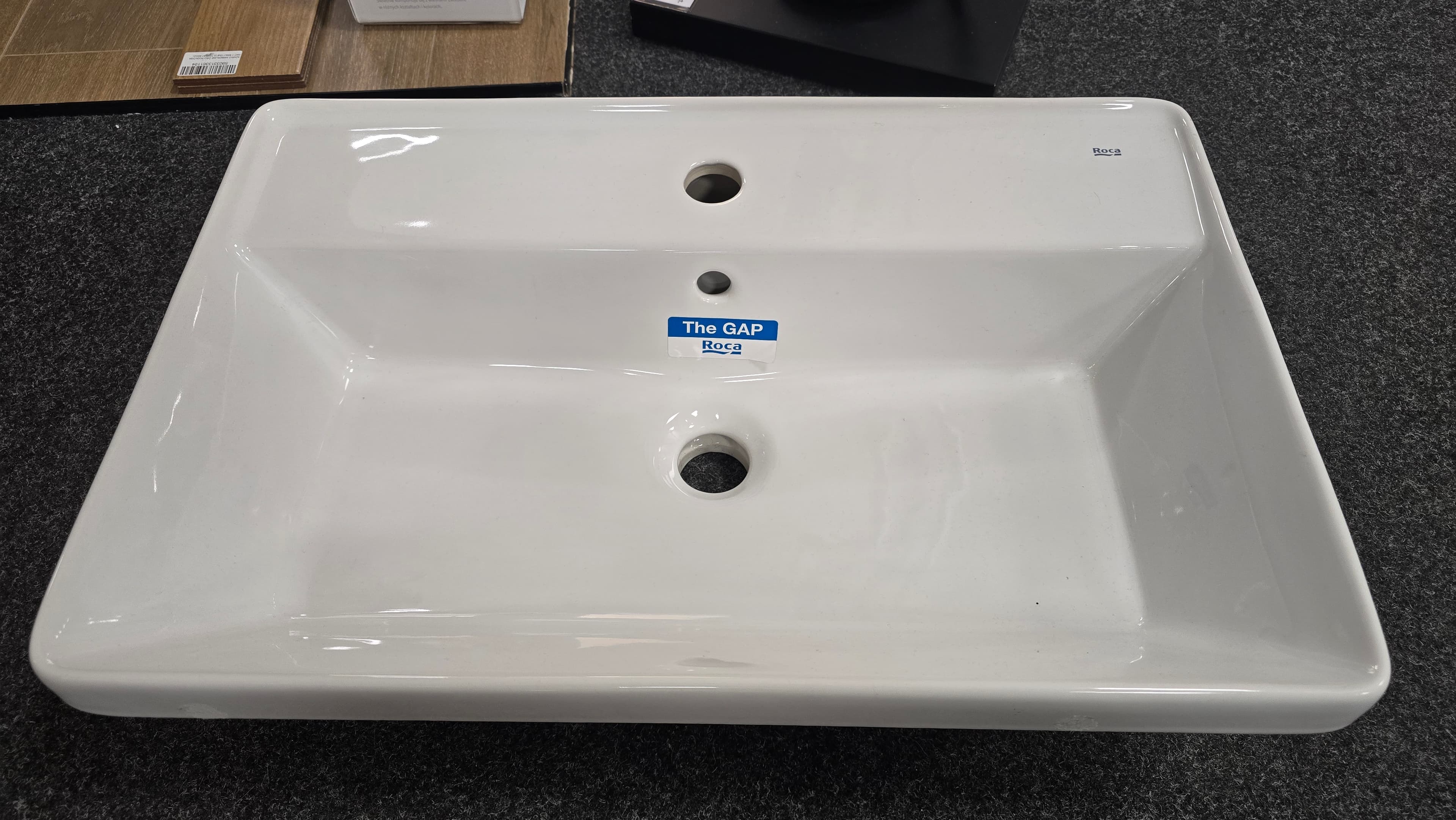ROCA  GAP SQUARE Umywalka blatowa prostokątna, z otworem na baterię, z przelewem  60*39  A3270YA000  *12 - Powystawowy Koszalin