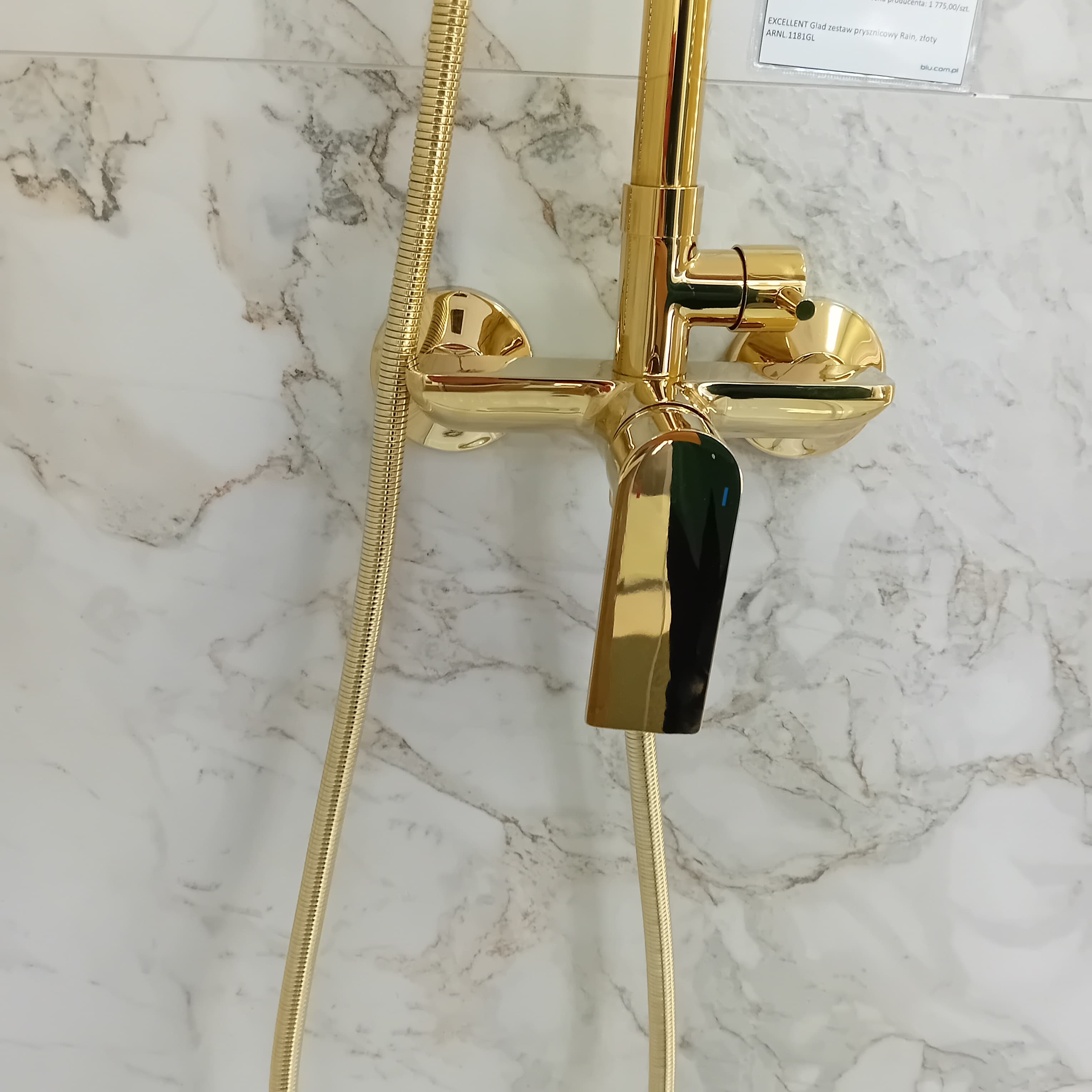 EXCELLENT Glad zestaw prysznicowy Rain, złoty ARNL.1181GL  **ekspo - Powystawowy Łowicz