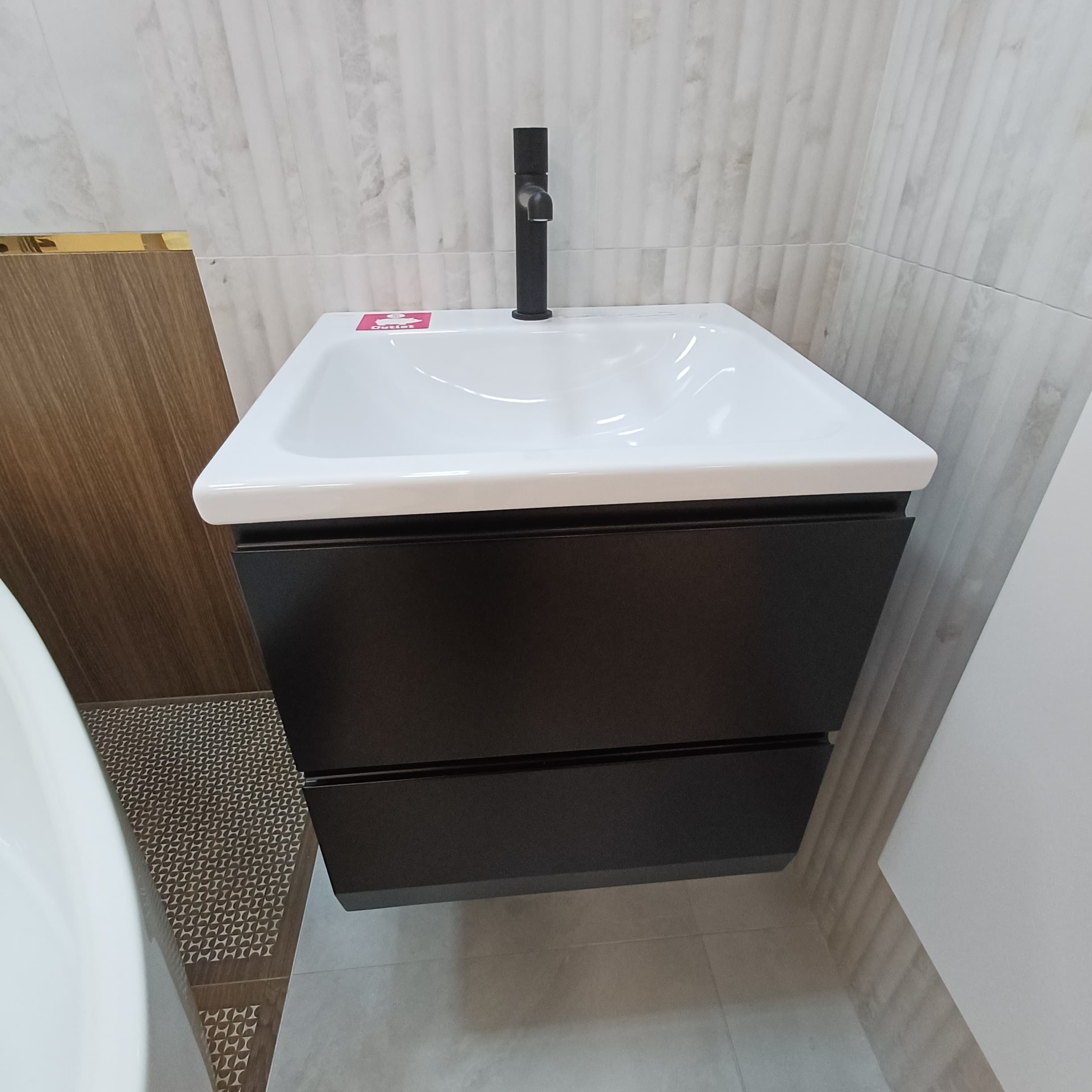 ORISTO BRYLANT UNI dwie szuflady kolor: czarny mat  uniwersalna OR36-SD2S-50-8-V3 - Powystawowy Inowrocław