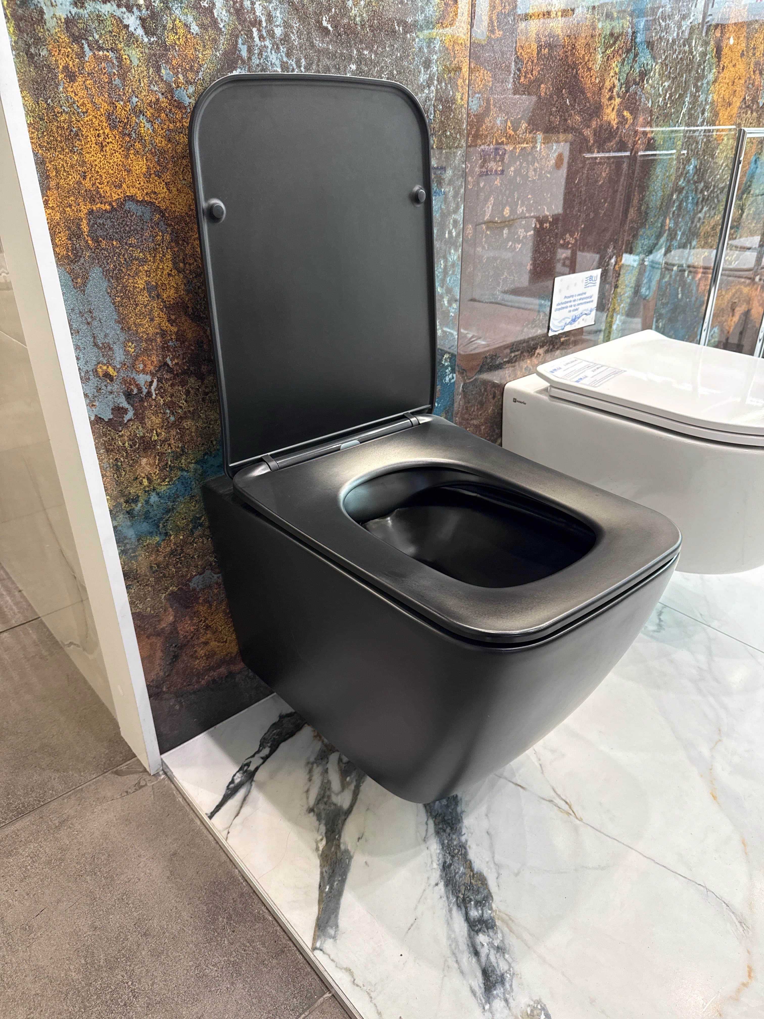 IO ARNOY BLACK miska wc wisząca Rimless 515x355 mm z deską slim wolnoopadającą z funkcją łatwego wypinania CE.ARN.BL.WC515 *16  *W  **ekspo - Powystawowy Toruń