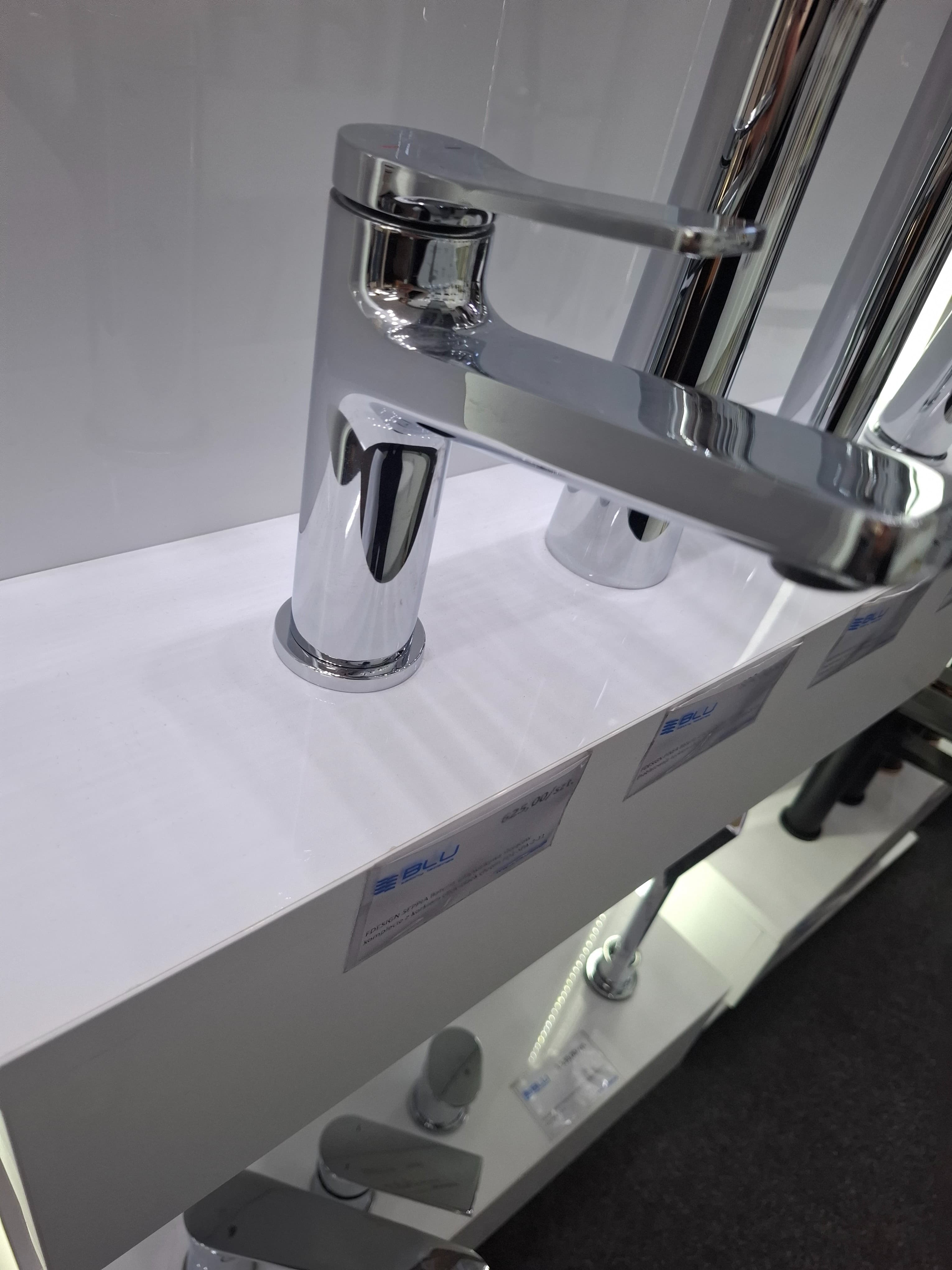 FDESIGN SEPPIA Bateria umywalkowa stojąca  w komplecie z korkiem click-clack chrom FD1-SPA-2-11 - Powystawowy Skierniewice