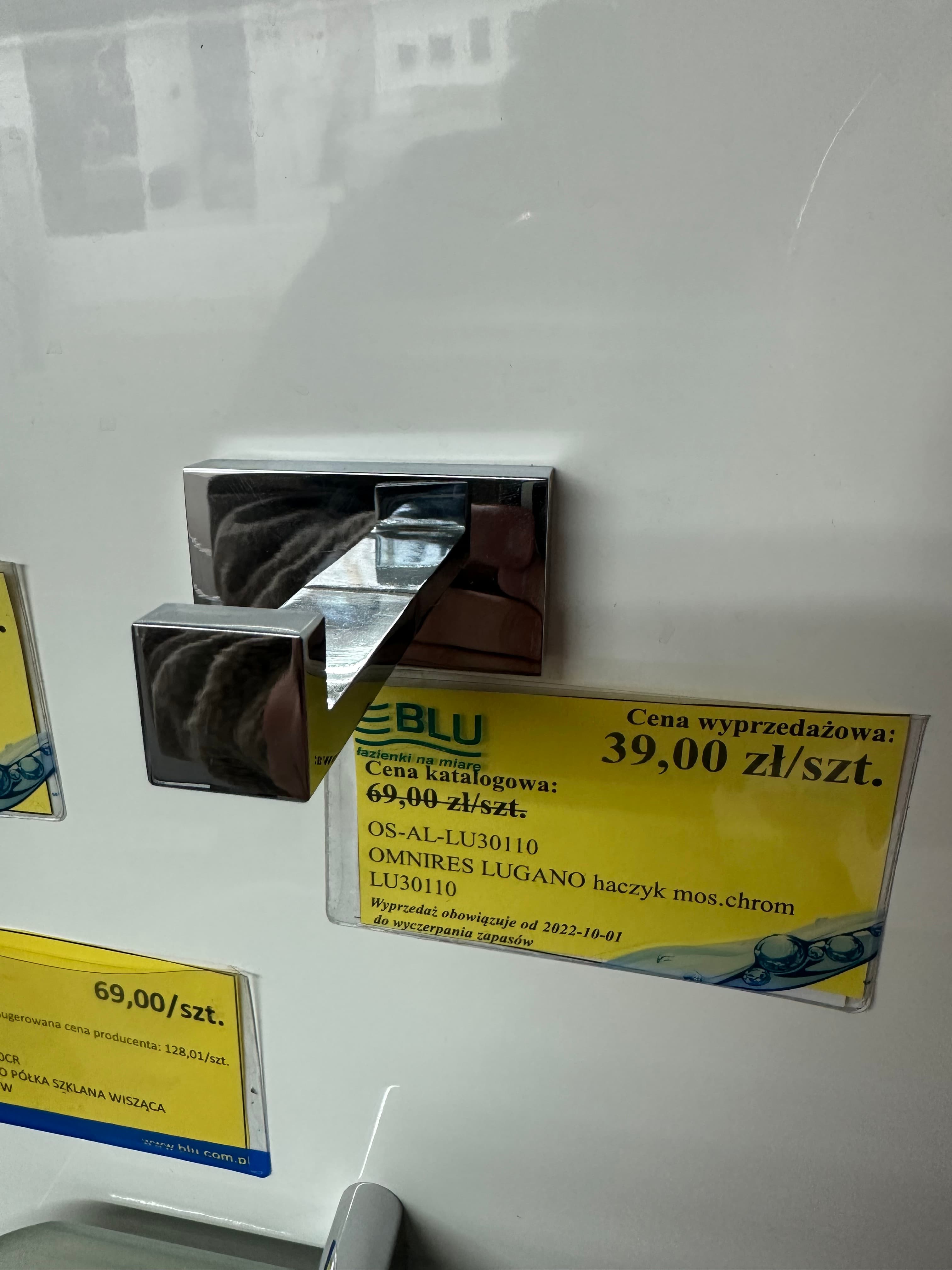OMNIRES LUGANO haczyk LU30110CR chrom połysk (CR) - Powystawowy Cieszyn