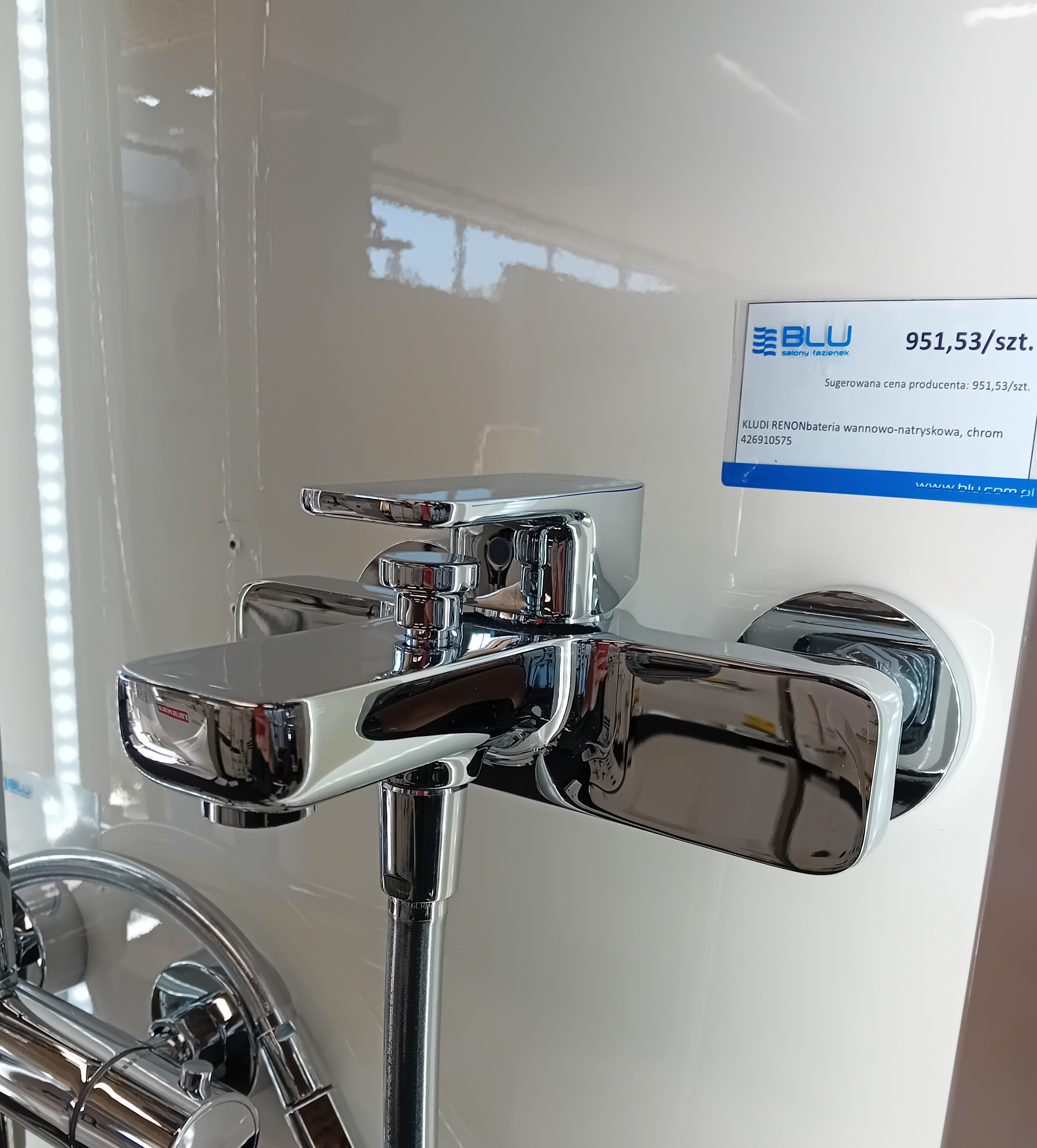 KLUDI RENON  bateria wannowo-natryskowa, chrom 426910575  **ekspo - Powystawowy Łowicz