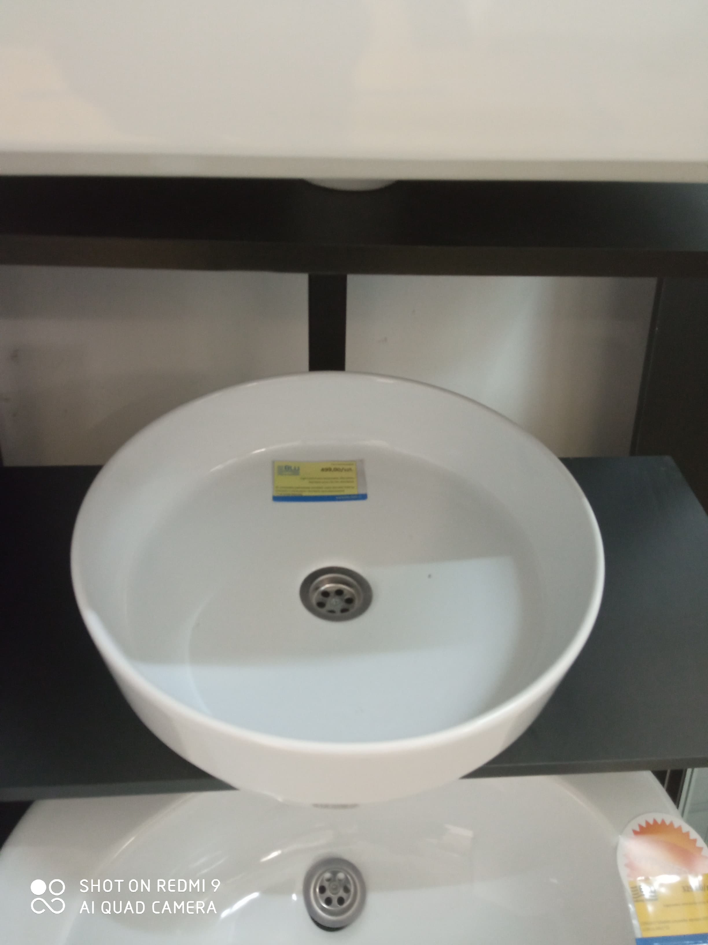 IO umywalka nablatowa AVERNO SLIM ROUND FI40 (w zestawie z odpływem i korkiem porcelanowym) CS.AVERNOROU40 *W  **ekspo - Powystawowy Giżycko