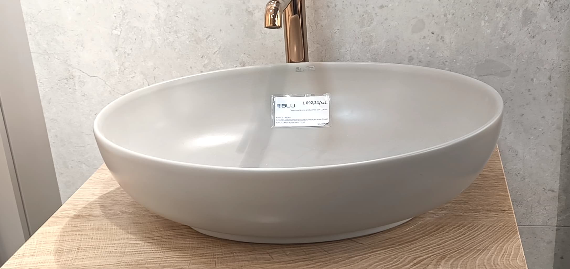 ELITA  RE040520087020   146048  UMYWALKA RIKA 52x40 BLAT, CERAM FUME MATT   *50 - Powystawowy Zielona Góra
