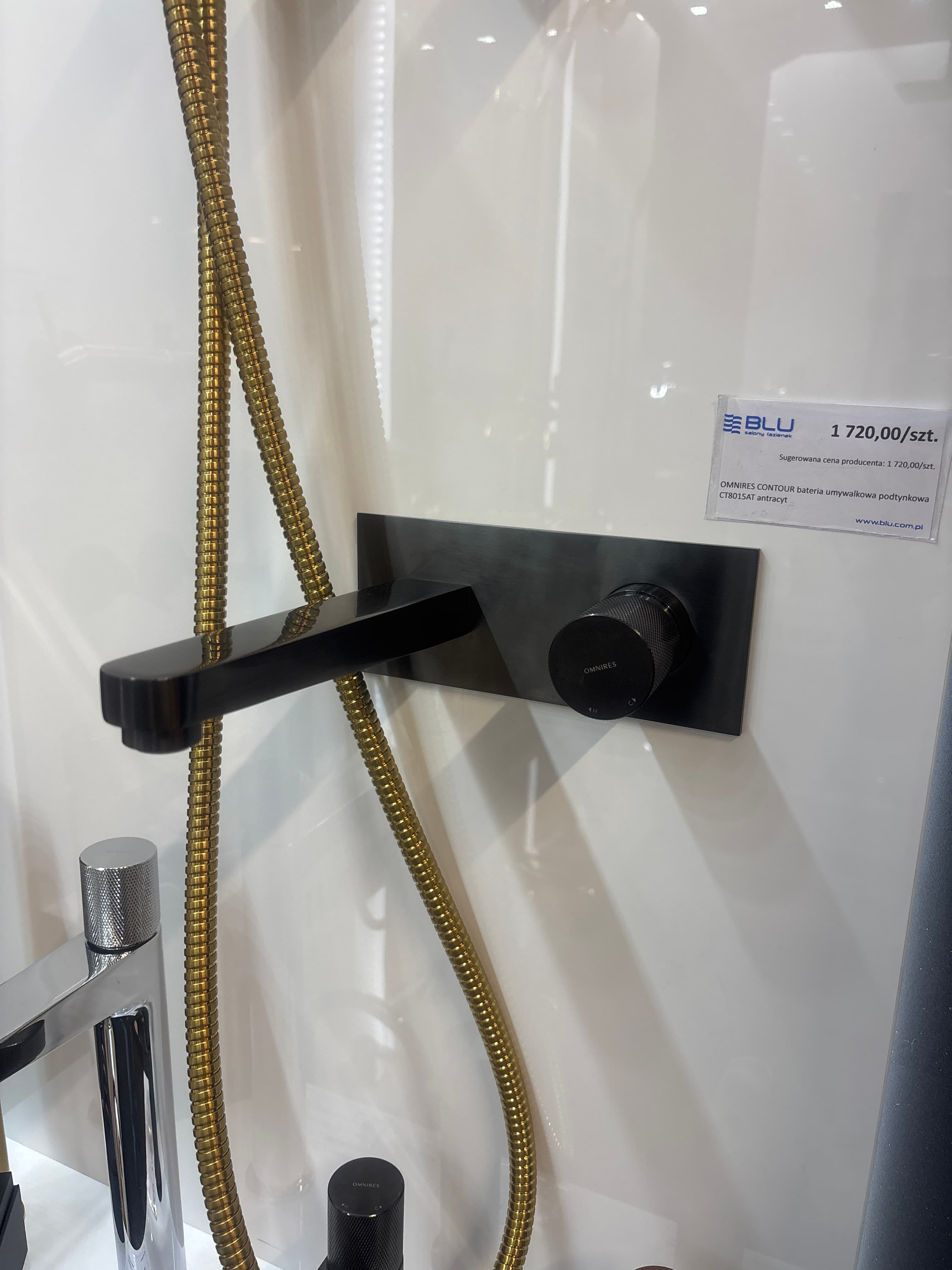 OMNIRES CONTOUR bateria umywalkowa podtynkowa CT8015AT antracyt - Powystawowy Warszawa
