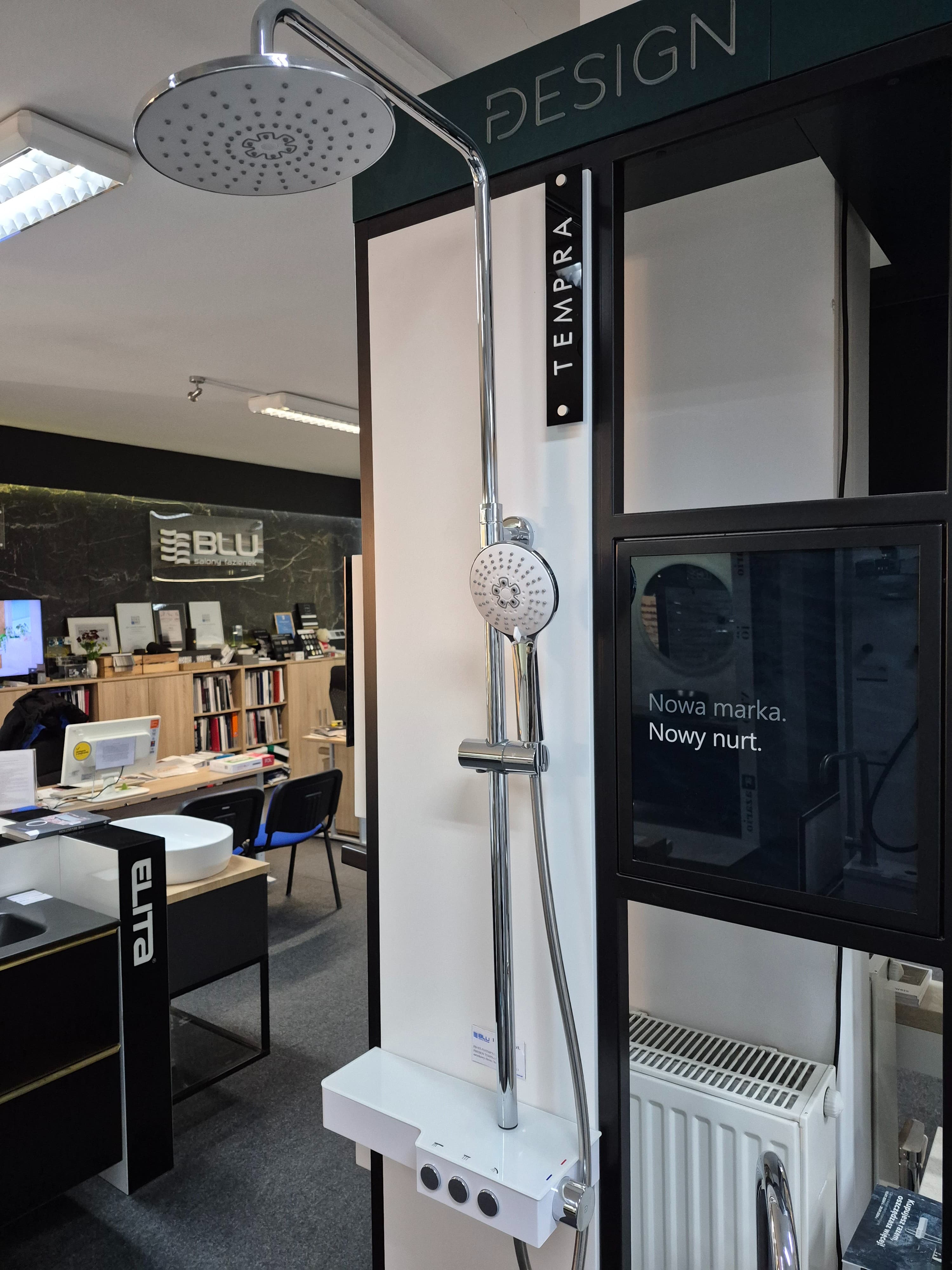 FDESIGN TEMPRA System natryskowy natynkowy chrom / biały FD5-TMP-7U-13 - Powystawowy Ostrowiec Świętokrzyski