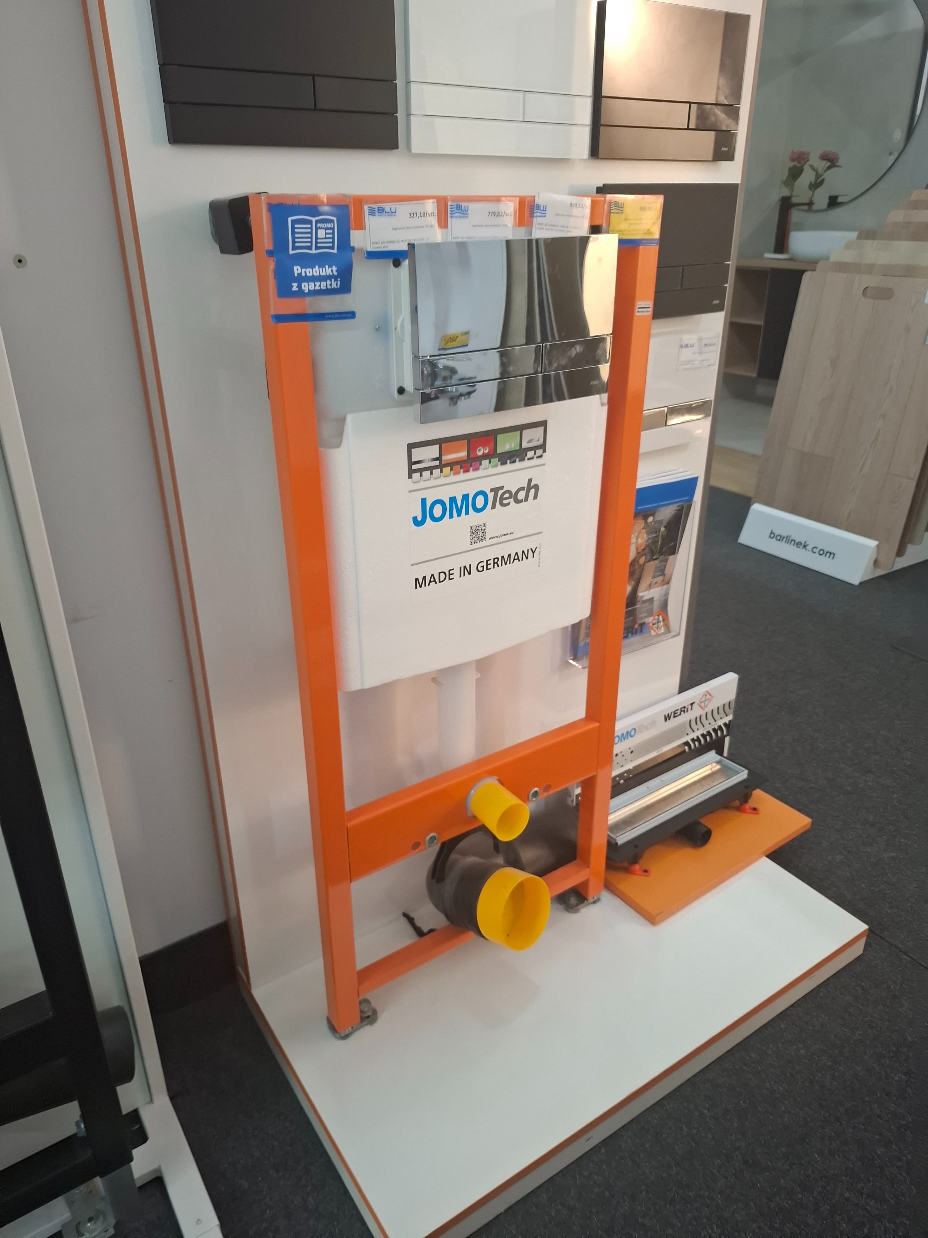 WERIT 103-000000010  Stelaż podtynkowy do wc WERIFix Base w komplecie ze wspornikami i przyciskiem Exclusive 2.0 Chrom połysk (JOMOTech) - Powystawowy Skierniewice