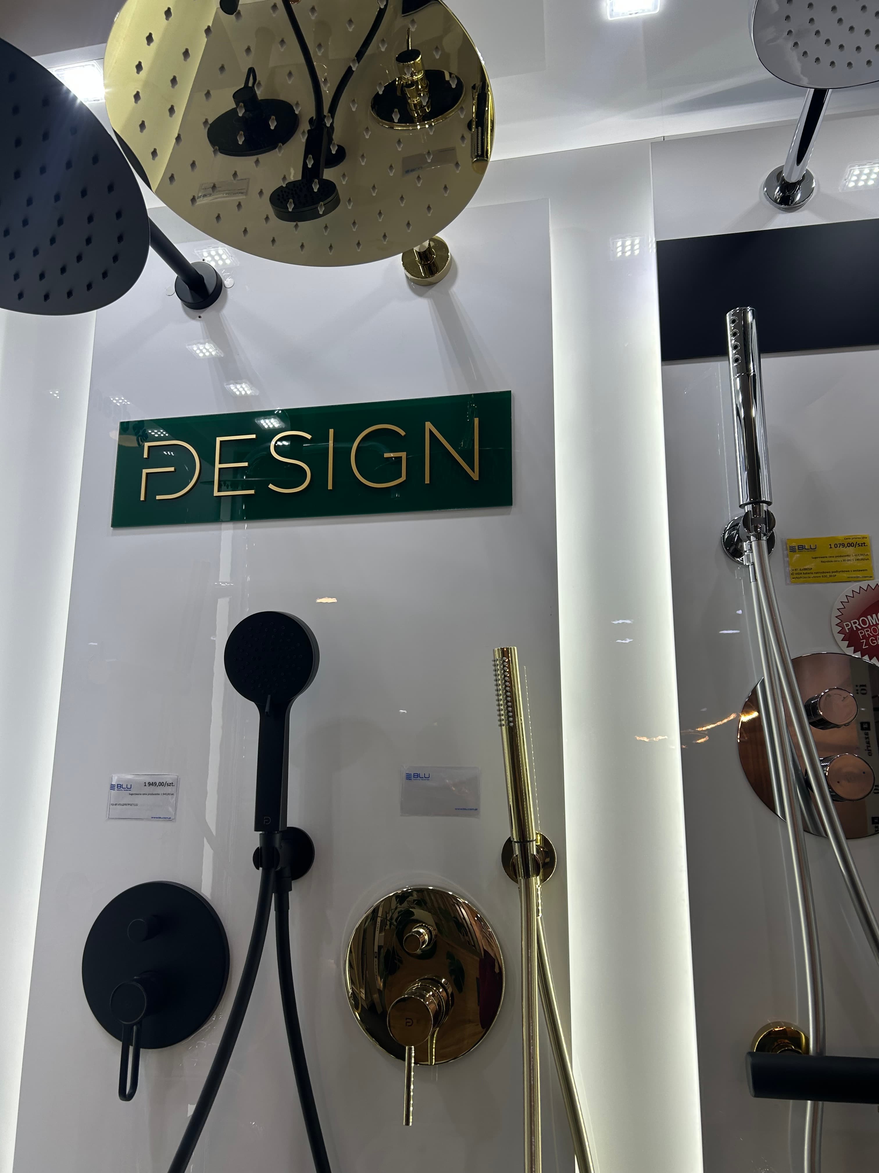 FDESIGN FLUSSO GOLD SYSTEM PRYSZNICOWO WANNOWY PODTYNKOWY FD1-FLS-7PSET1-55 ZŁOTY  **ekspo - Powystawowy Chełm