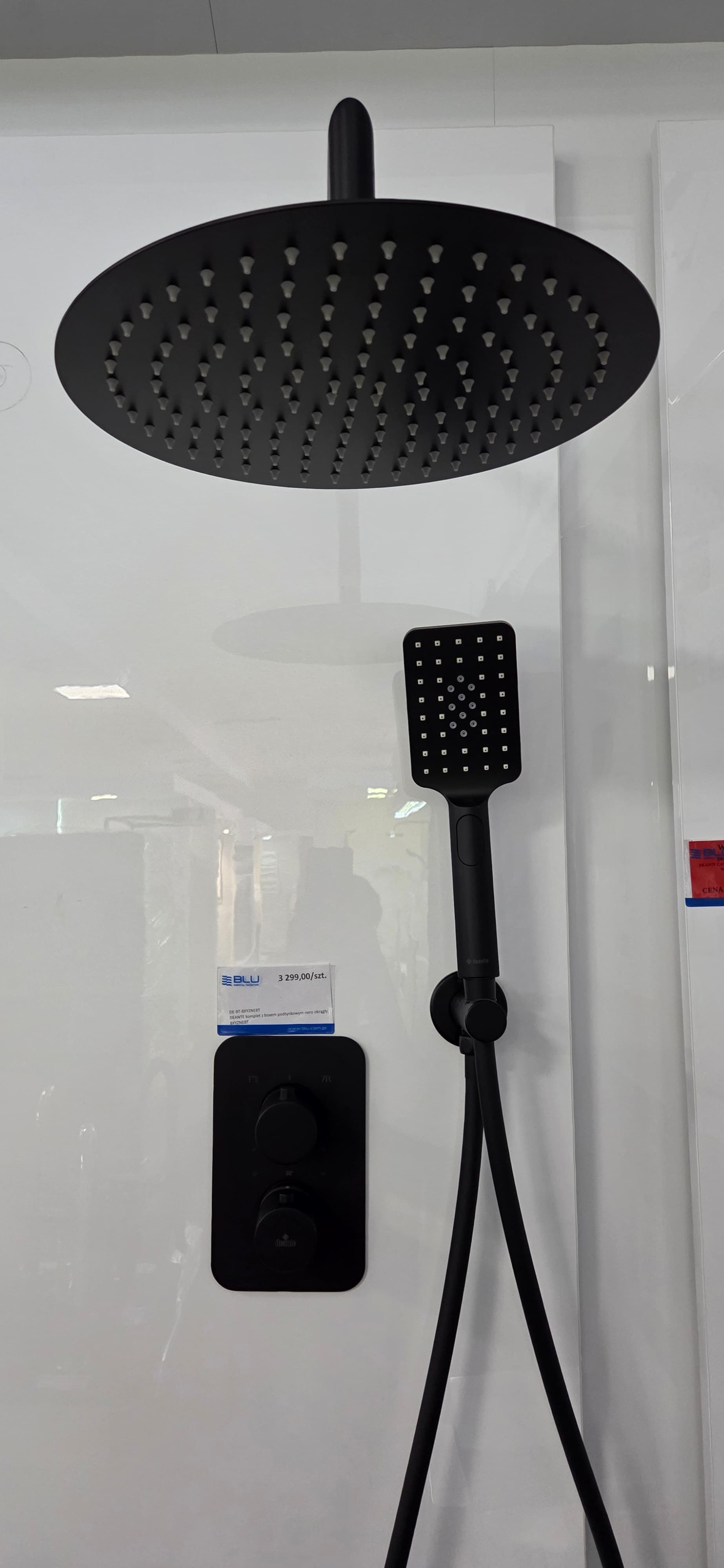 DEANTE komplet z boxem podtynkowym nero okrągły, BXYZNEBT  **ekspo - Powystawowy Krosno