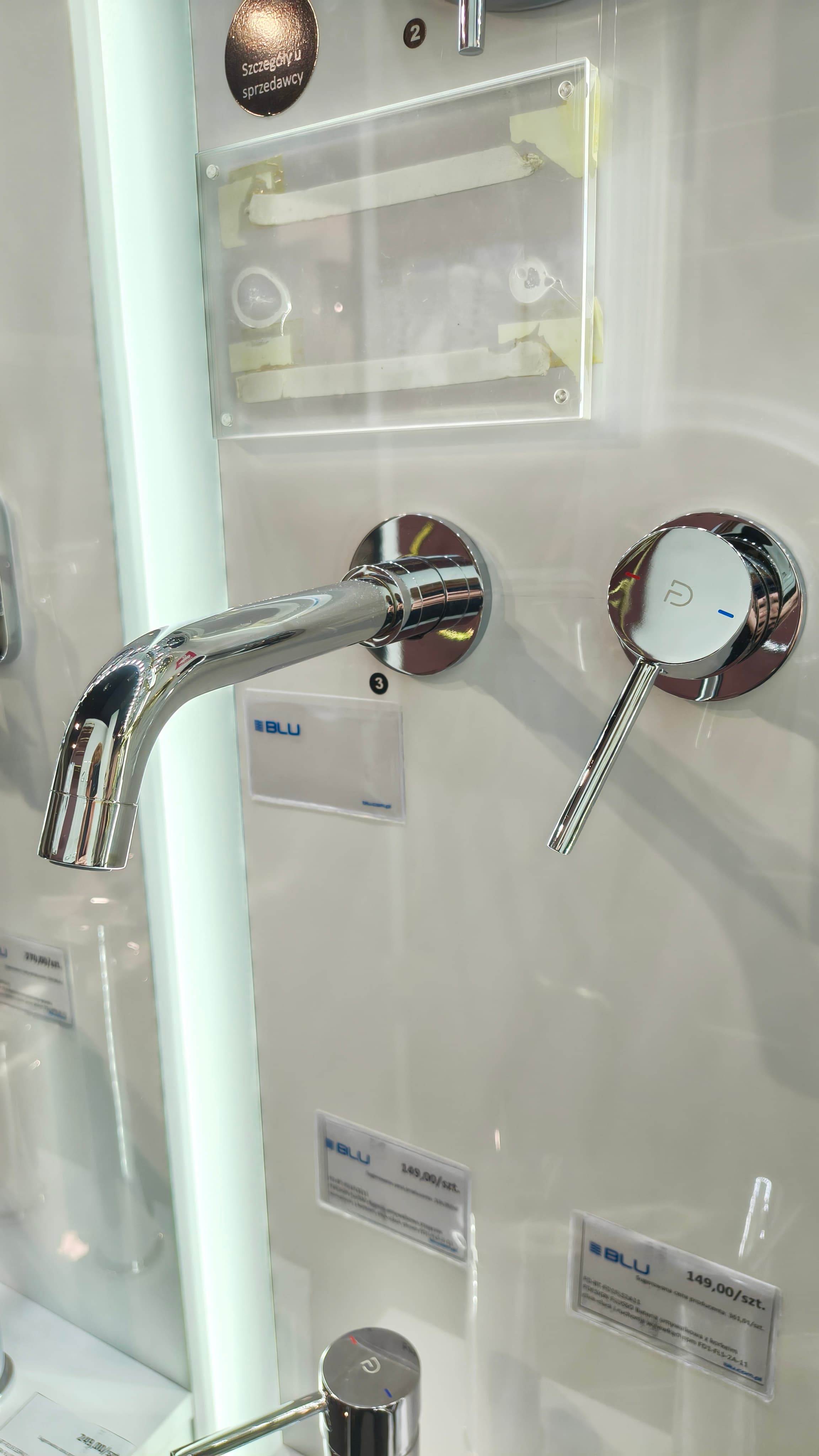 FDESIGN FLUSSO Bateria umywalkowa podtynkowa  chrom z zestawem podtynkowym FD1-FLS-3PA-11 - Powystawowy Poznań