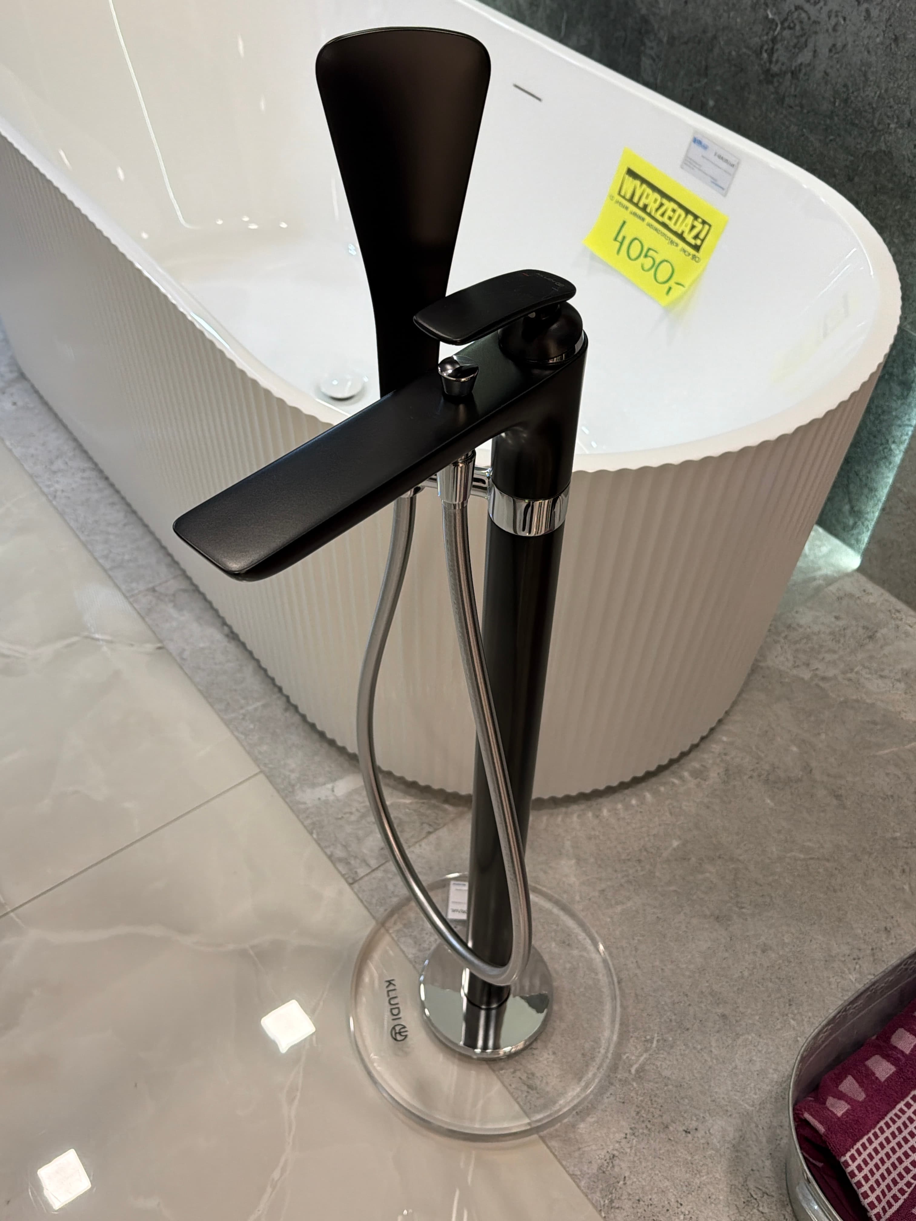 KLUDI BALANCE bat.  wann.-natr wolnostojąca czarny mat 525908775  **ekspo - Powystawowy Tczew
