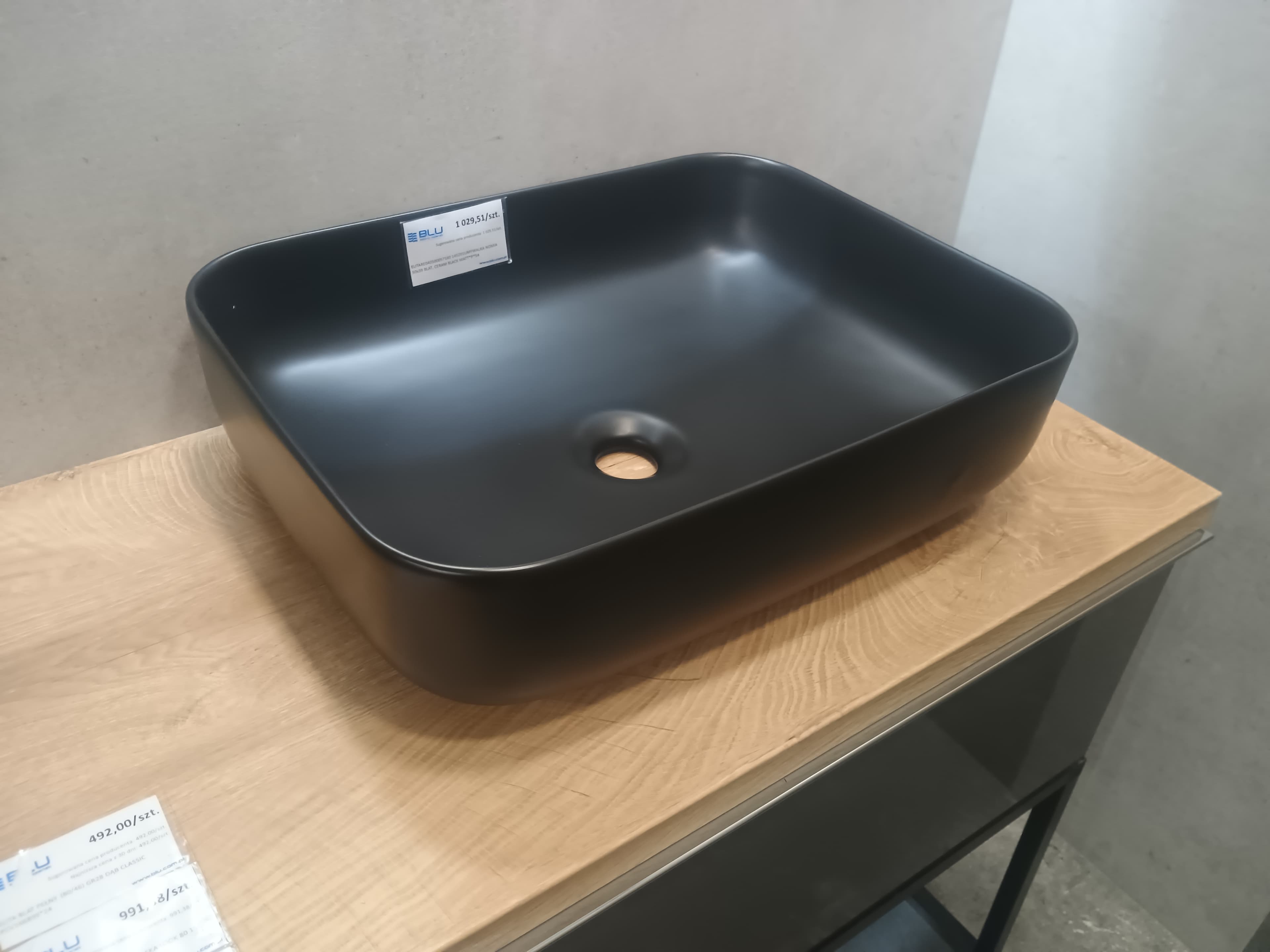 ELITA  RE040500057160   145291  UMYWALKA NOMIA 50x39 BLAT, CERAM BLACK MATT    *P  *54  **ekspo - Powystawowy Łódź Zgierska