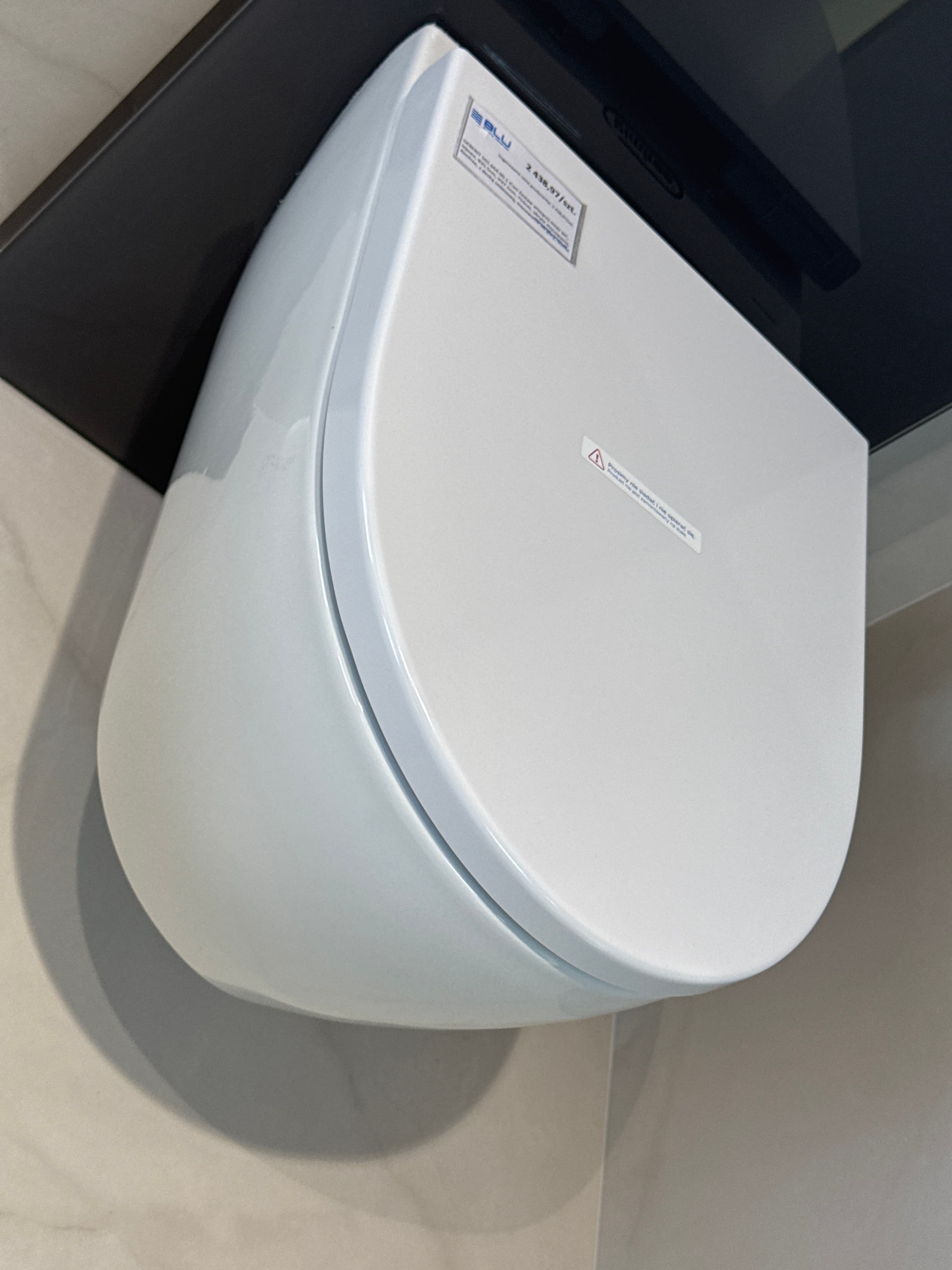 GEBERIT 501.664.00.1 iCon Zestaw wiszącej miski WC, lejowa, B35.5cm, H37.5cm, T53cm, ukryte mocowania, Rimfree, z deską sedesową, mocowanie od góry, wolne opadanie, z wypinanymi zawiasami  *6  **ekspo - Powystawowy Warszawa