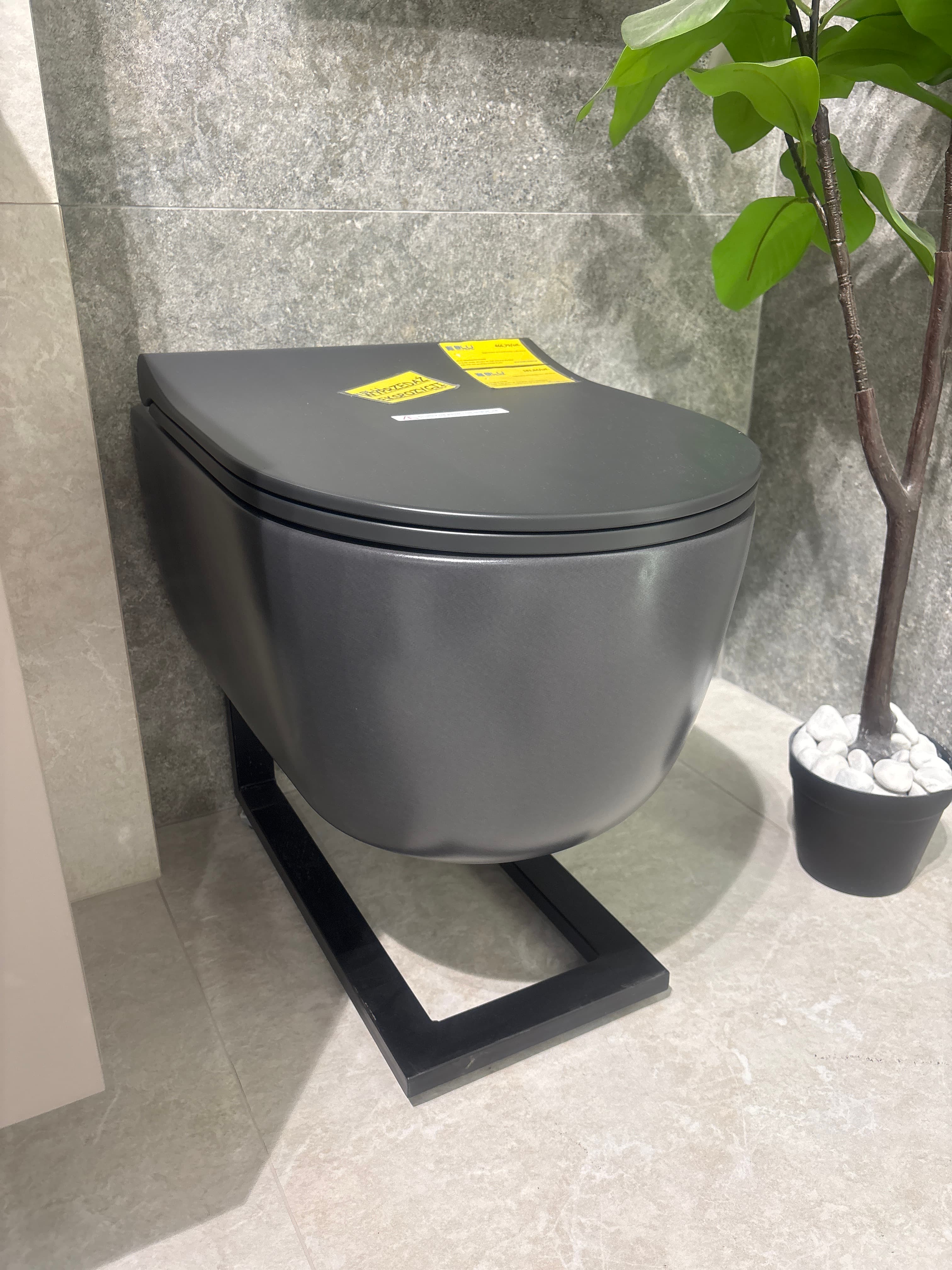 IO ELBA miska wisząca wc mat czarny Rimless 490x359 mm powłoka CLEAN PLUS+ CS.ELB.CZ.1417.04.129 *W  **ekspo - Powystawowy Mińsk Mazowiecki