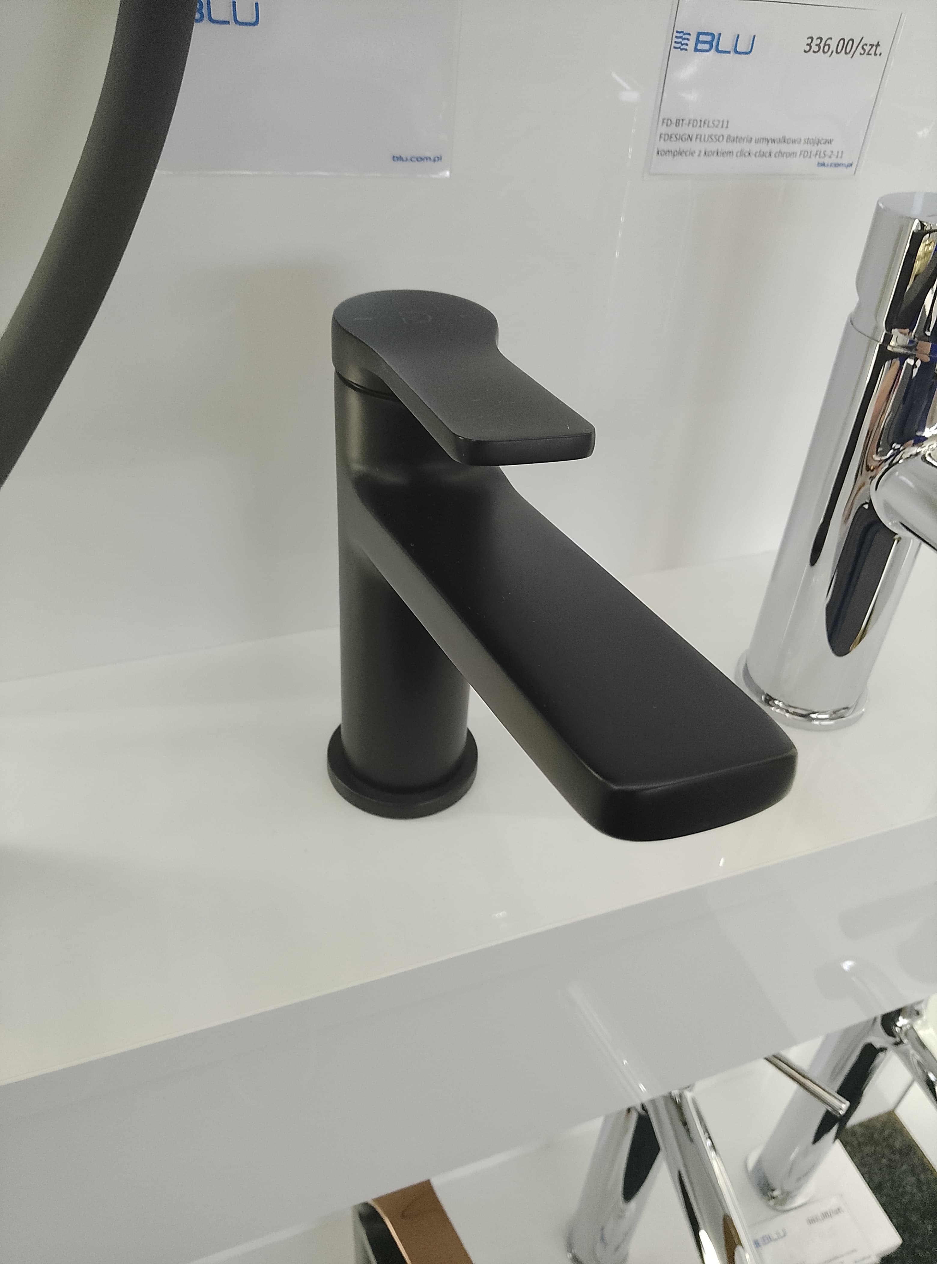 FDESIGN SEPPIA Bateria umywalkowa stojąca  w komplecie z korkiem click-clack czarny FD1-SPA-2-22 - Powystawowy Kalisz