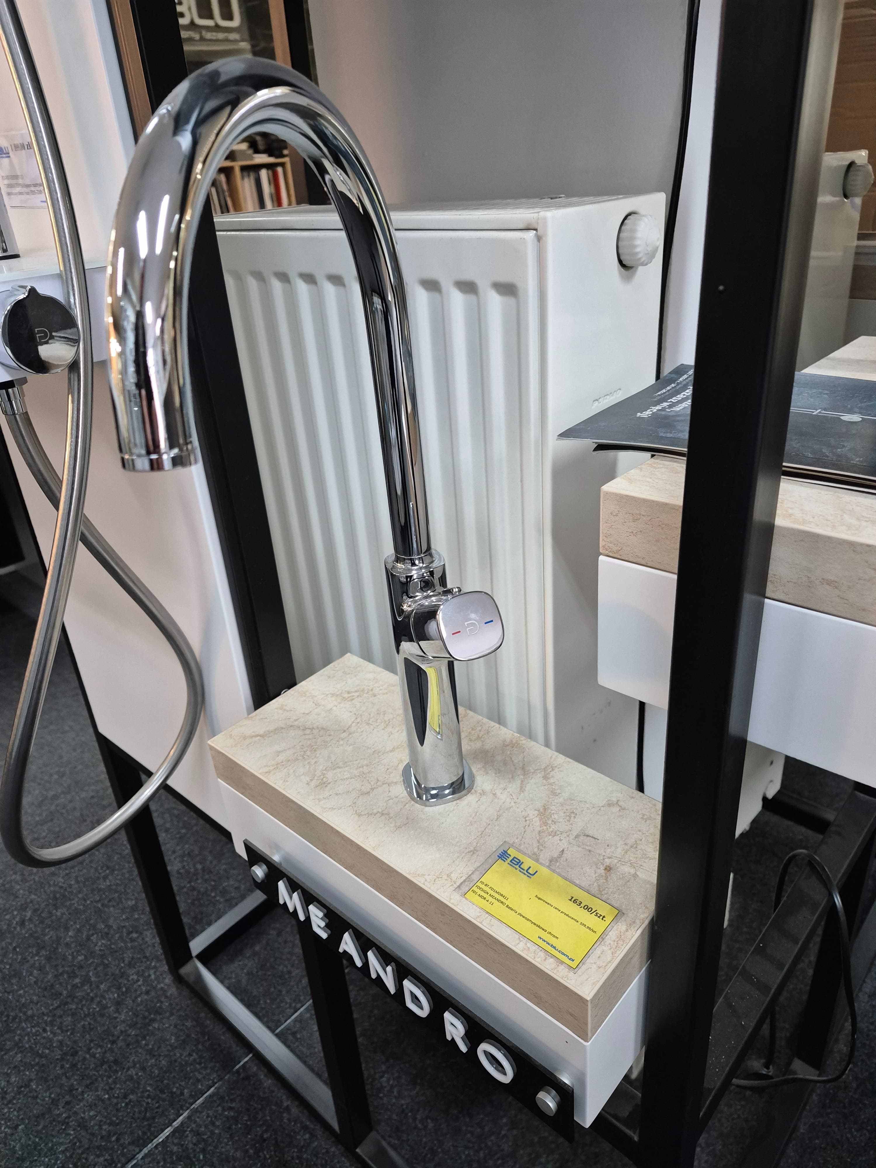 FDESIGN MEANDRO Bateria zlewozmywakowa chrom FD1-MDR-4-11 - Powystawowy Ostrowiec Świętokrzyski