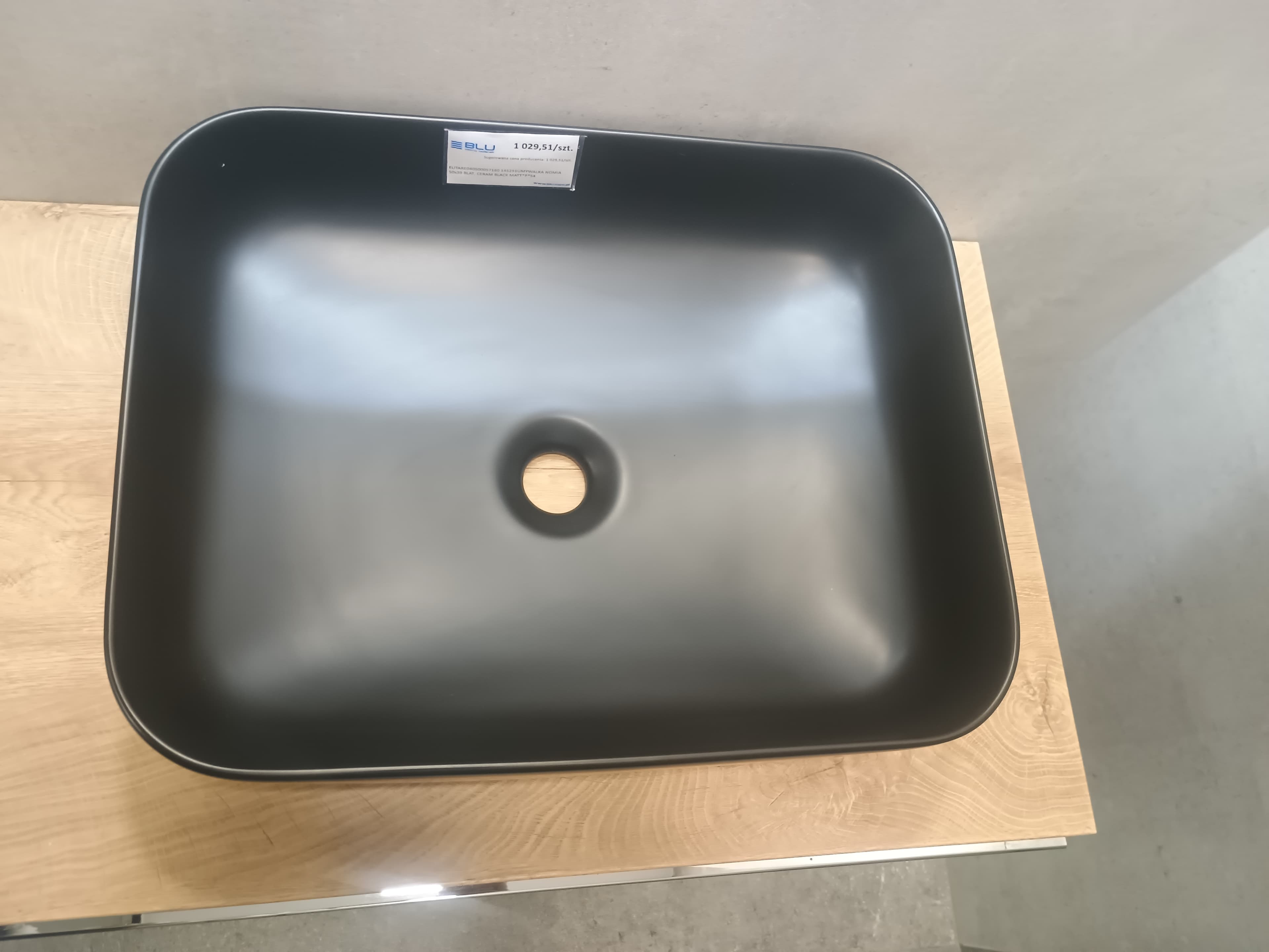 ELITA  RE040500057160   145291  UMYWALKA NOMIA 50x39 BLAT, CERAM BLACK MATT    *P  *54  **ekspo - Powystawowy Łódź Zgierska