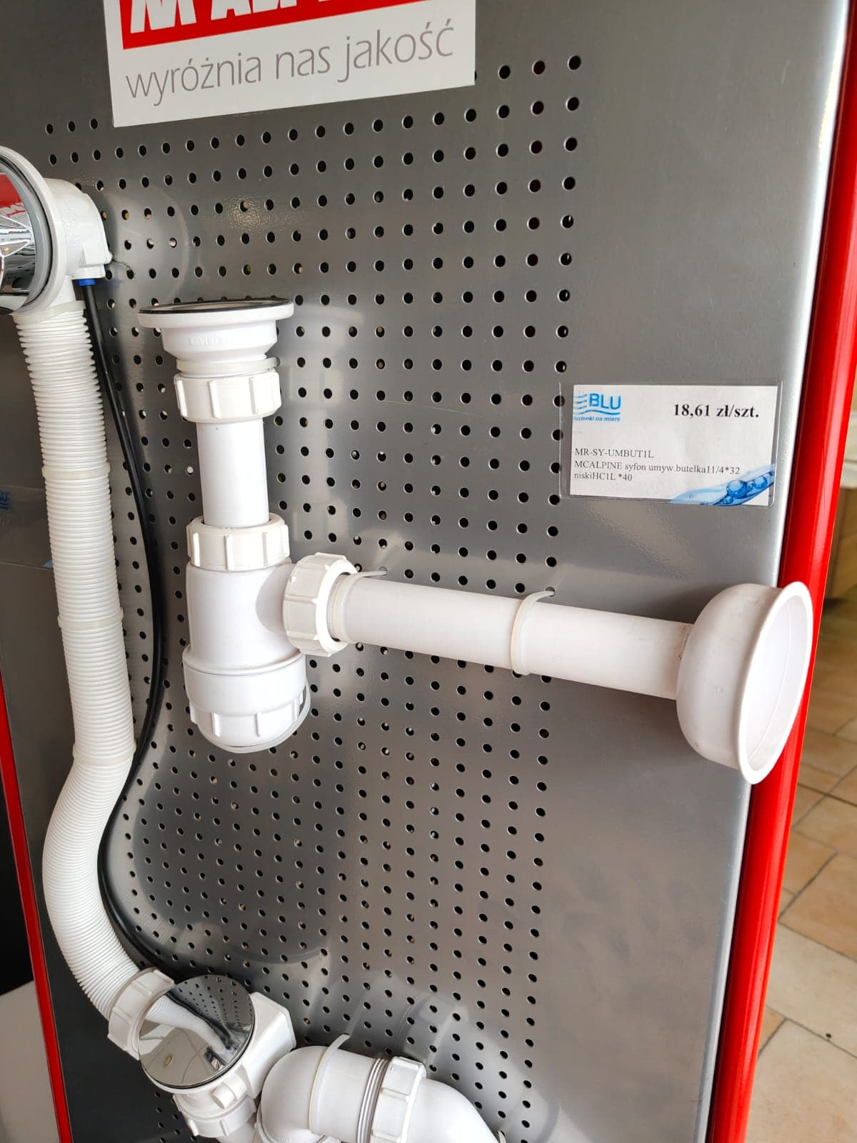 MCALPINE syfon umyw.  butelka  11/4*32 niski        HC1L   *40   ( paleta 480 szt ) (półpaleta 240 szt) - Powystawowy Nowy Sącz