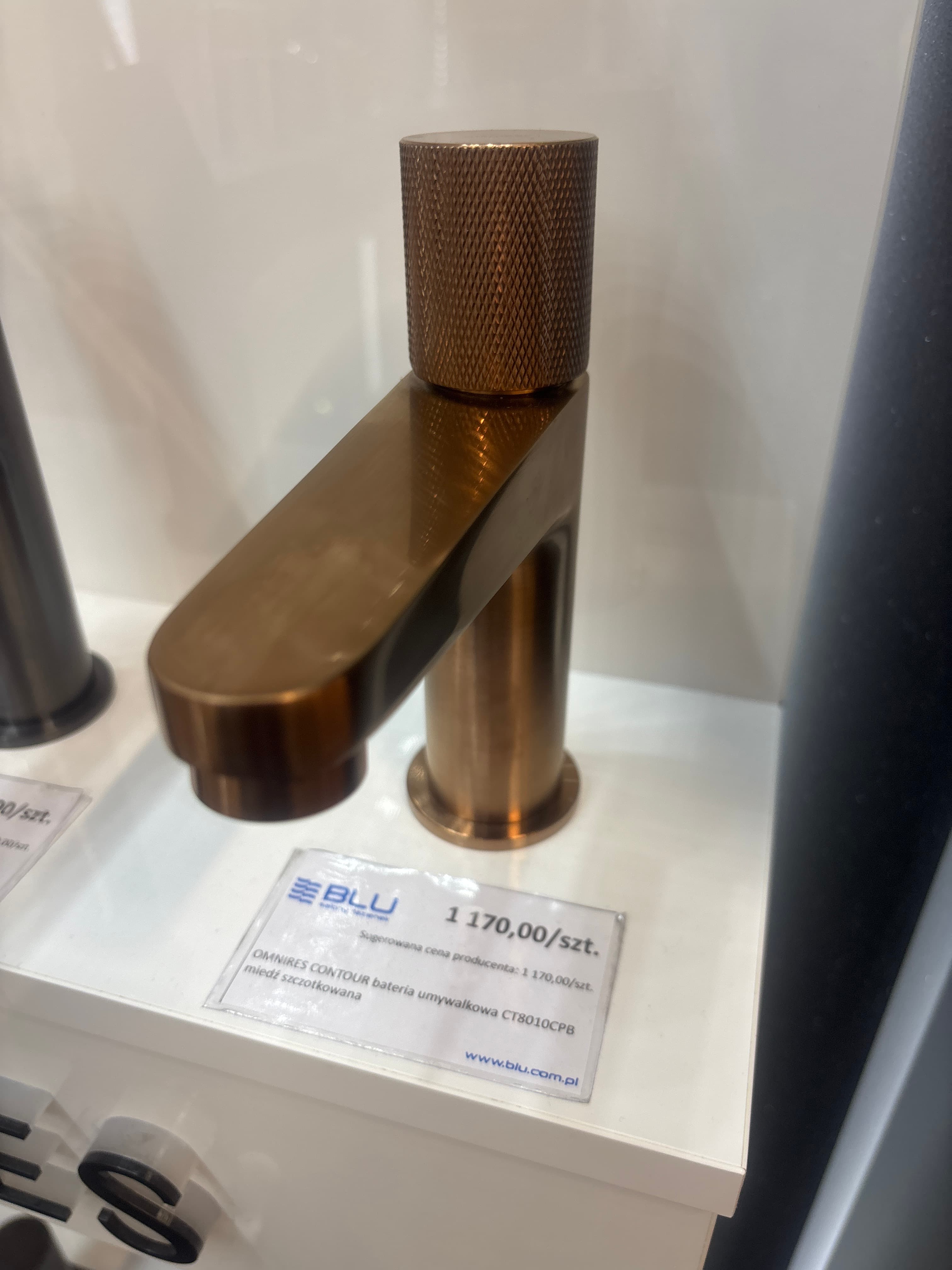 OMNIRES CONTOUR bateria umywalkowa CT8010CPB miedź szczotkowana - Powystawowy Warszawa