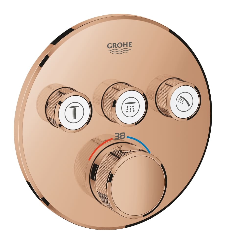 GROHE 29121DA0 GROHTHERM SMARTCONTROL Bateria termostatyczna do obsługi trzech wyjść wody warm sunset  **ekspo - Powystawowy Warszawa