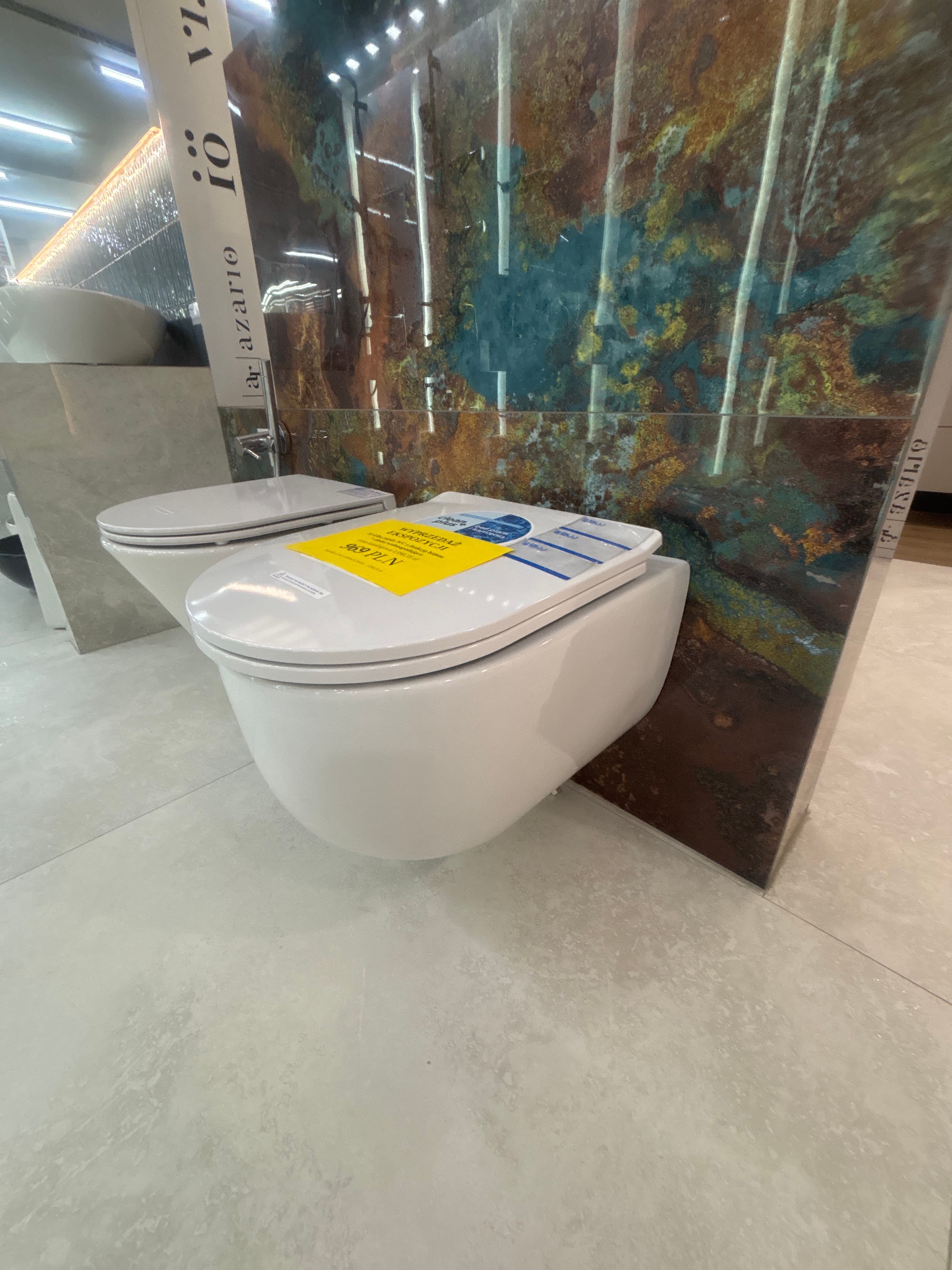IO ELBA Miska wisząca WC biała Rimless 490x359 mm z funkcją bidetu DUAL SYSTEM powłoka CLEAN PLUS+  AZMW/BELB.1417.01.128 *18 *W  **ekspo - Powystawowy Warszawa