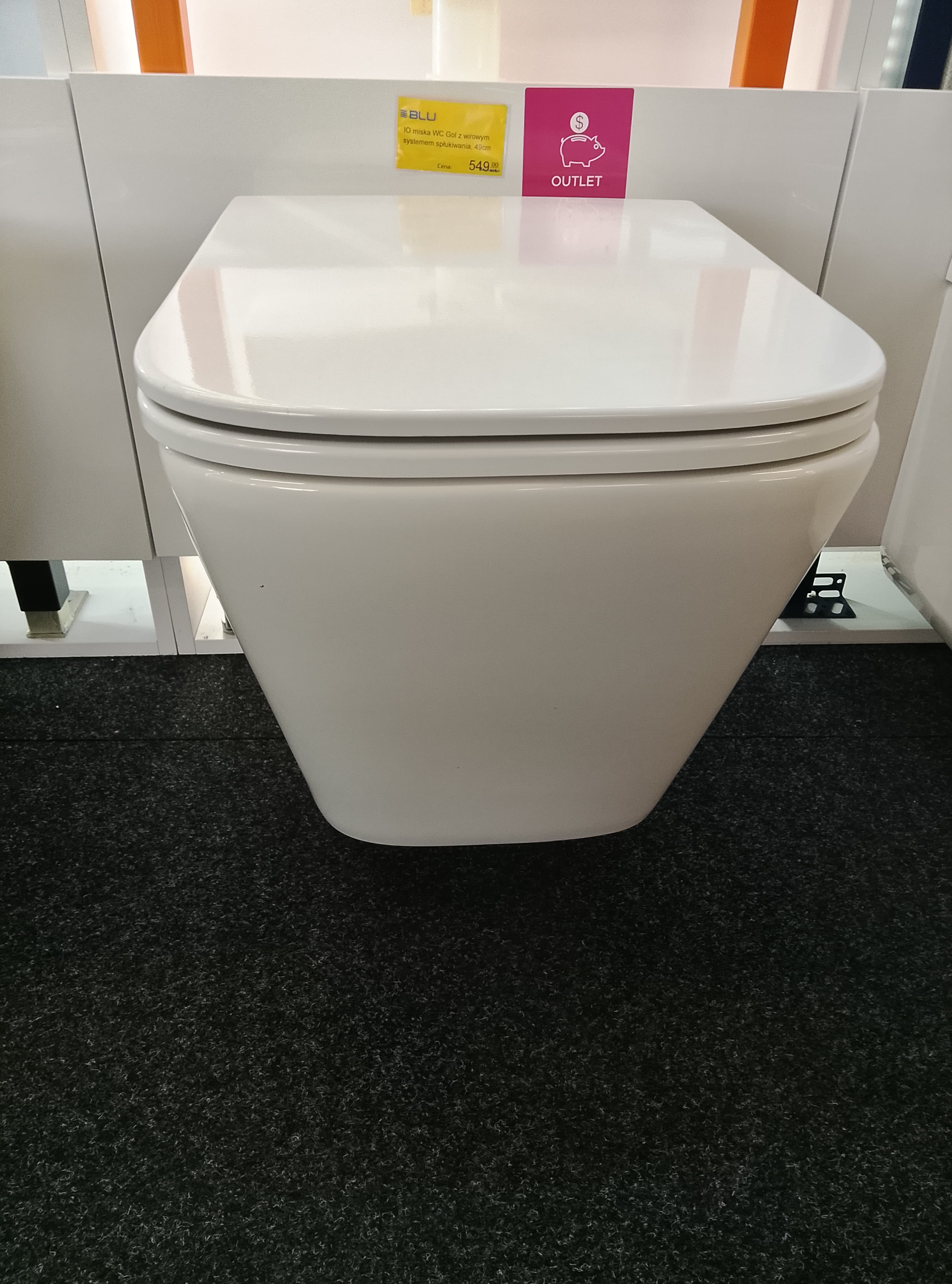 IO GOL miska wc wisząca Spin Flux plus 490x340 mm z deską slim wolnoopadającą z funkcją łatwego wypinania CE.GOLSF.490.052E-UQ *W dostępna na indeksie CE.GOLSF.490.102E-UQ3.I  **ekspo - Powystawowy Kalisz