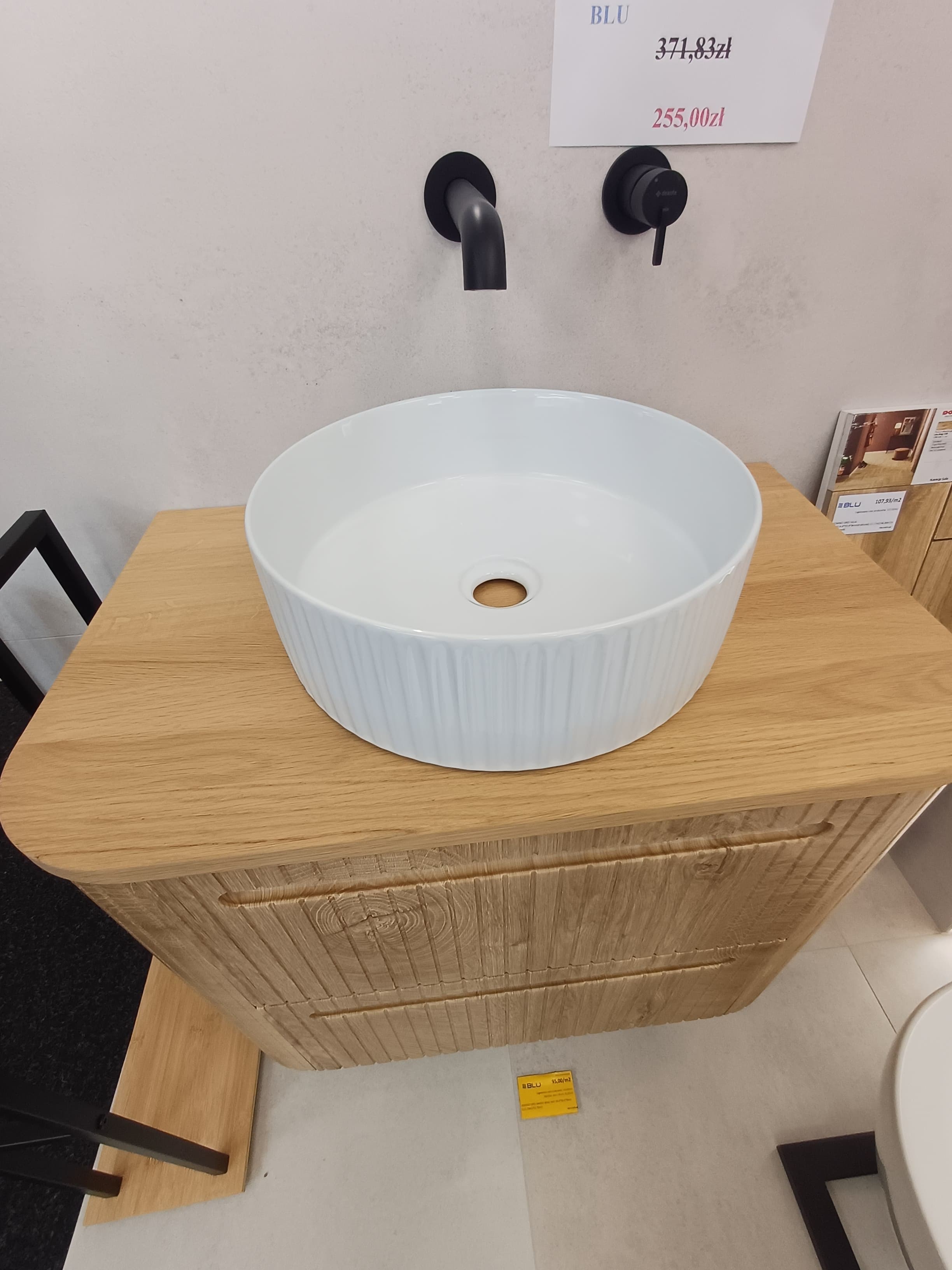 IO ATENA umywalka nablatowa okrągła 360x360x115 mm bez przelewu CE.ATE.360.3283S.I *W - Powystawowy Tarnowskie Góry