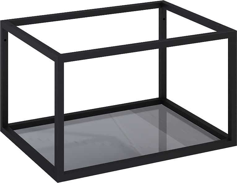 ELITA  RE150600107160   167665  STELAŻ PODSZAFKOWY 60 BLACK MATT Z PÓŁKĄ SZKLANĄ   *10  **ekspo - Powystawowy Kraków