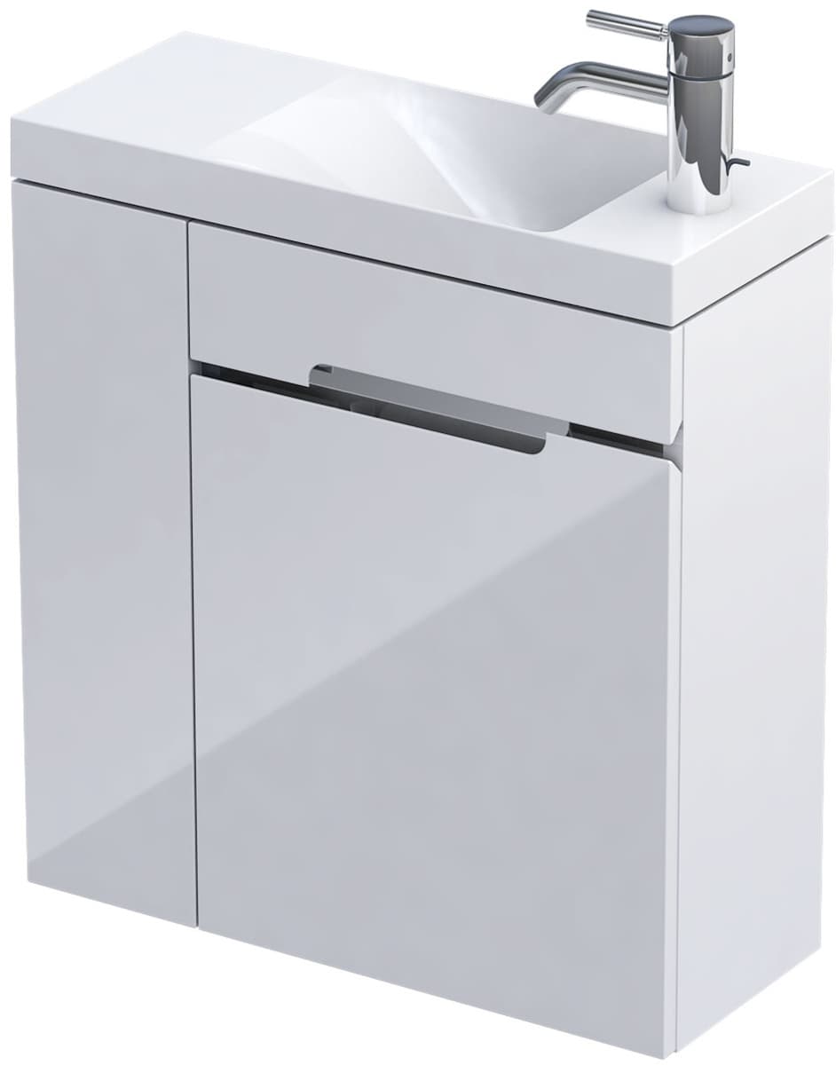 ORISTO SILVER UNI - ZESTAW MEBLOWY 55 CM DWOJE DRZWI KOLOR BIAŁY LEWA OR33-ZD2D-55-1-L - Powystawowy Suwałki