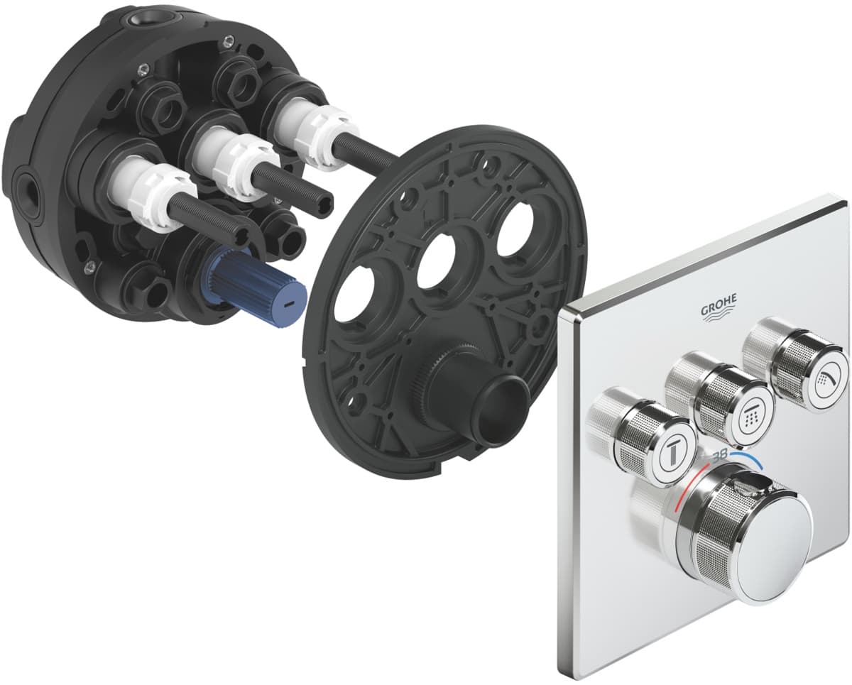 GROHE Grohtherm SmartControl Bateria termostatyczna do obsługi trzech wyjść wody   nr kat. 29126000  **ekspo - Powystawowy Warszawa