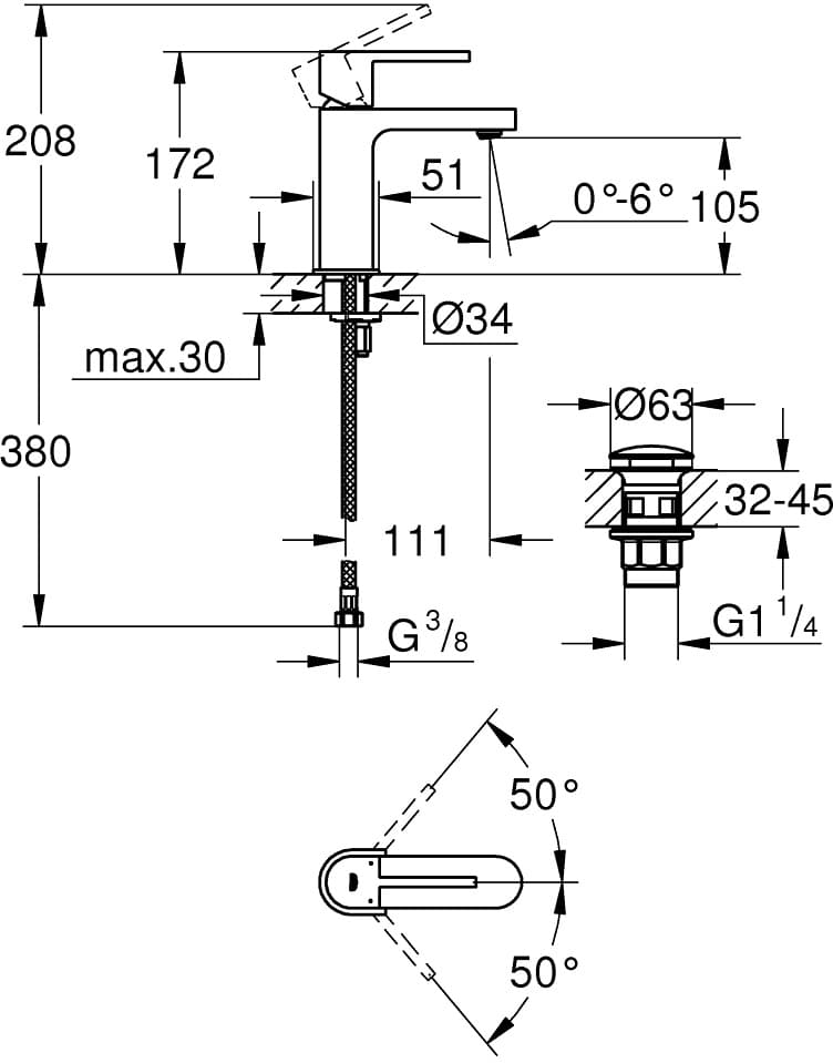 GROHE 33163003  Plus bat. umywalkowa rozmiar S  **ekspo - Powystawowy Warszawa