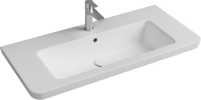 IO Skala slim umyw. do montażu ściennego lub na meblu 800x350 mm z otworem na bat. z przelewem SK.UM.800.350 *30 *W  **ekspo - Powystawowy Mińsk Mazowiecki