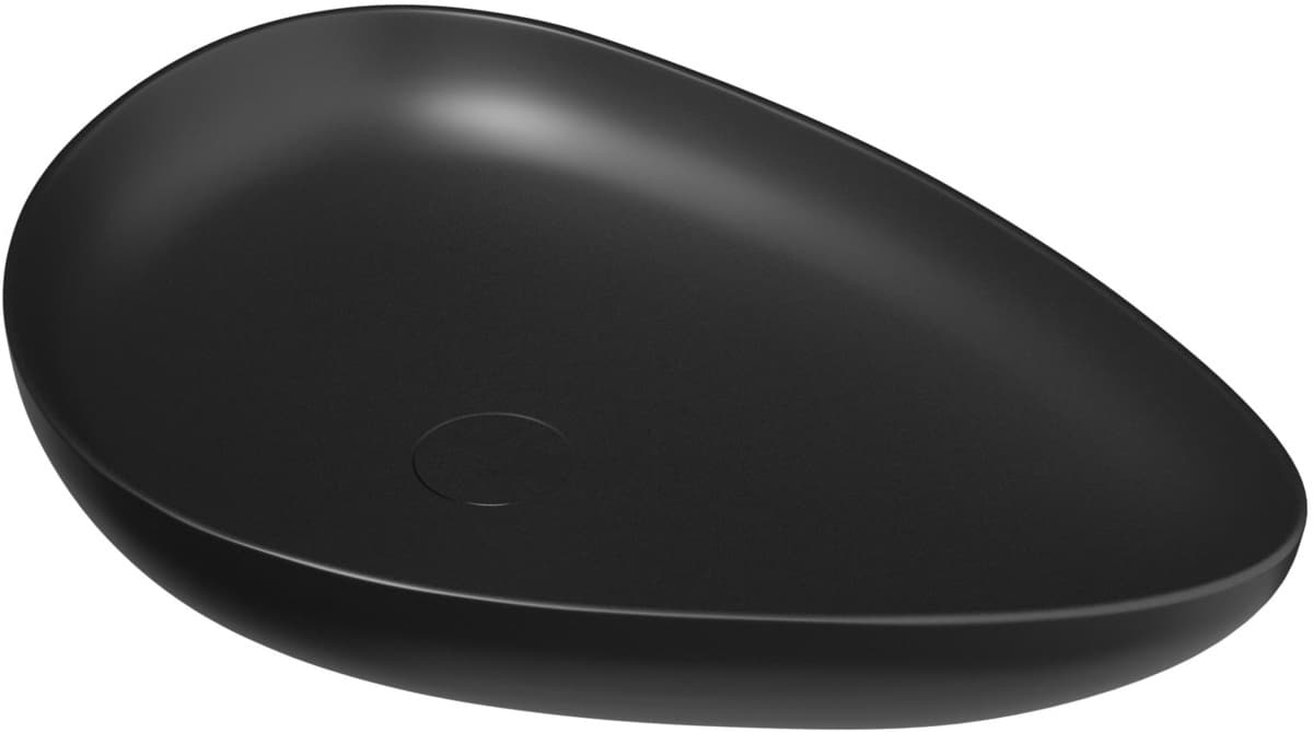 IO umywalka nablatowa  TROMSO SLIM II  58x37 mat czarny bez otw. na bat., bez przelew. osłona korka w kpl. z powłoką CLEAN PLUS+ CS.TRII.CZ.1114.04.125 *28 *W  **ekspo - Powystawowy Szczecin