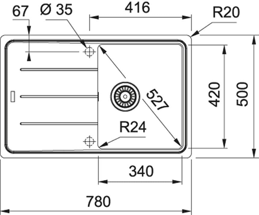 FRANKE zlew BASIS   BFG 611 1K  78*50  beżowy  114.0205.034  **ekspo - Powystawowy Płońsk