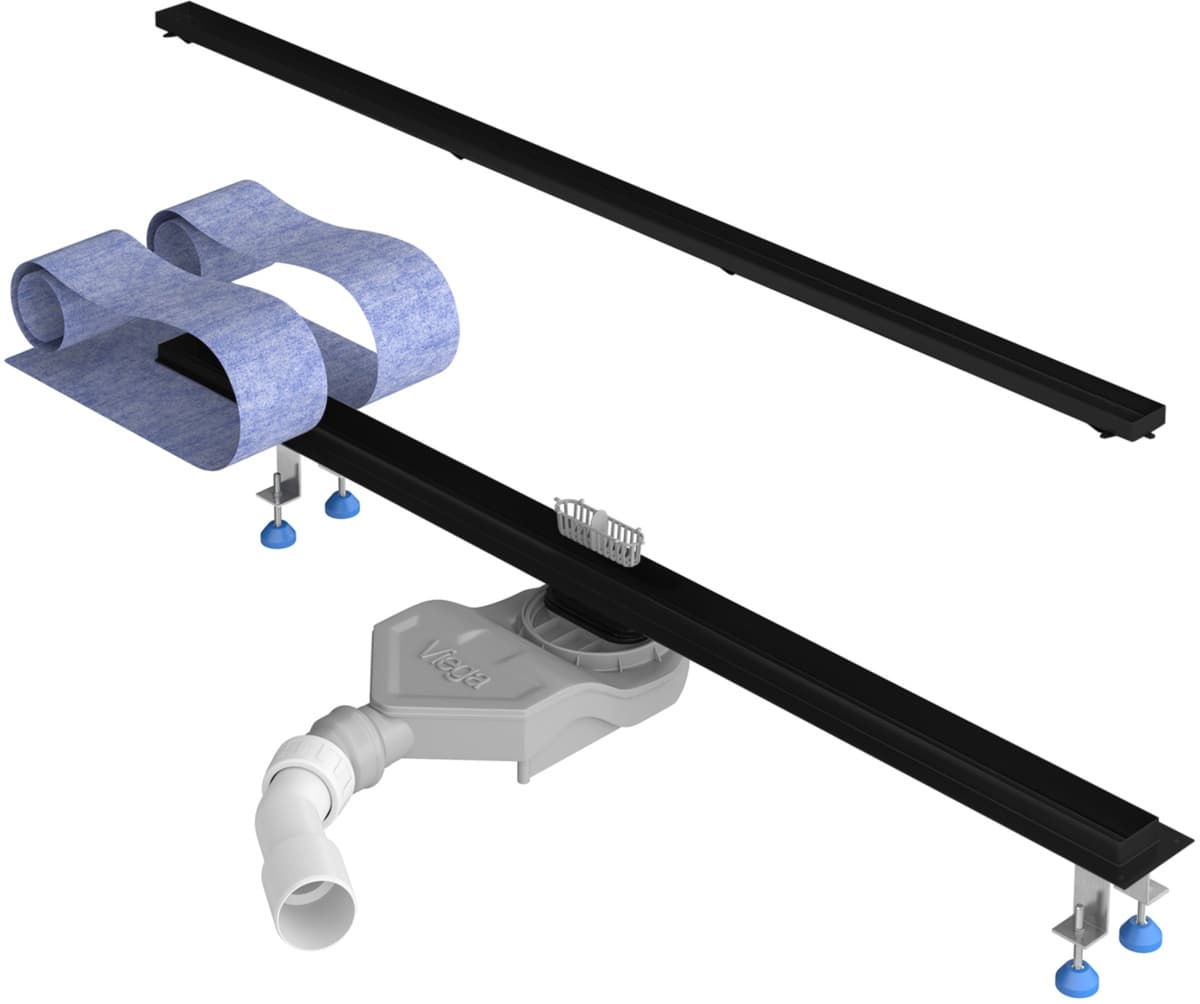 IO odpływ Water-Tech Slim z rusztem do wklejenia płytki w kolorze Black Mat 70  OL.WTS.70.RW.BM  **ekspo - Powystawowy Mińsk Mazowiecki