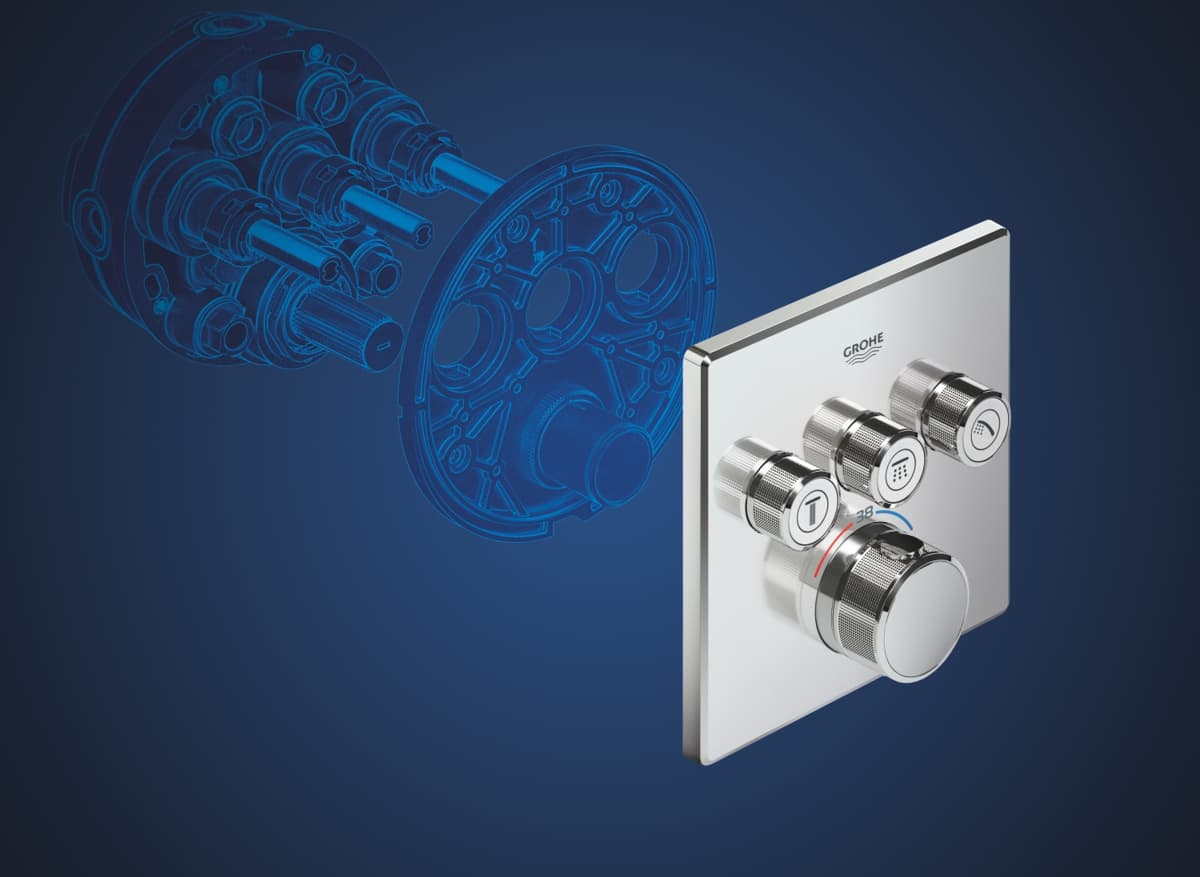 GROHE Grohtherm SmartControl Bateria termostatyczna do obsługi trzech wyjść wody   nr kat. 29126000  **ekspo - Powystawowy Warszawa