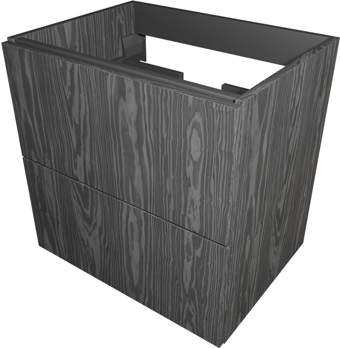 IO WOOD. 2S 60 - szafka wisząca z dwiema szufladami Milenium Nero 600x455mm ML.WO.2S.60.MN *W  **ekspo - Powystawowy Tarnowskie Góry