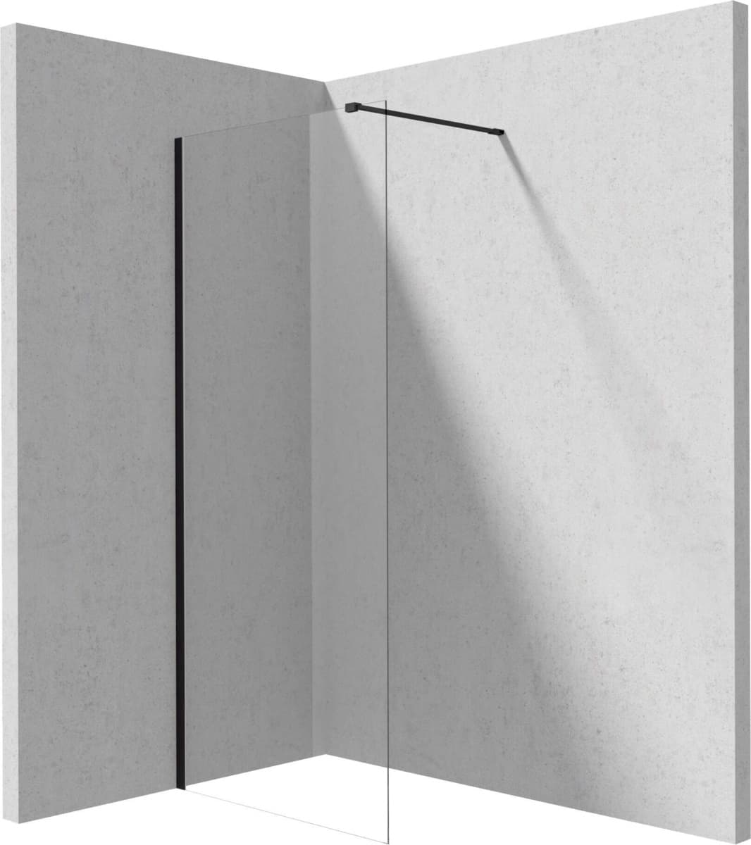 DEANTE ŚCIANKA WALK-IN PRIZMA NERO 90 CM KTJ_N39P - Nowy Giżycko