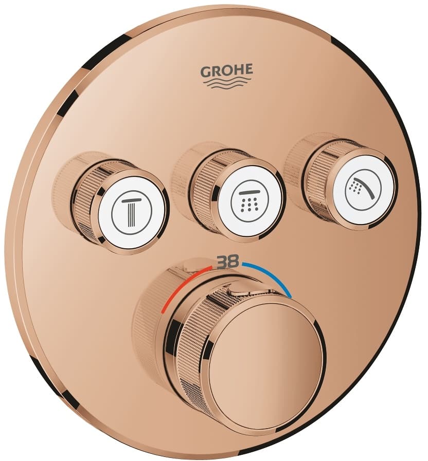 GROHE 29121DA0 GROHTHERM SMARTCONTROL Bateria termostatyczna do obsługi trzech wyjść wody warm sunset  **ekspo - Powystawowy Warszawa