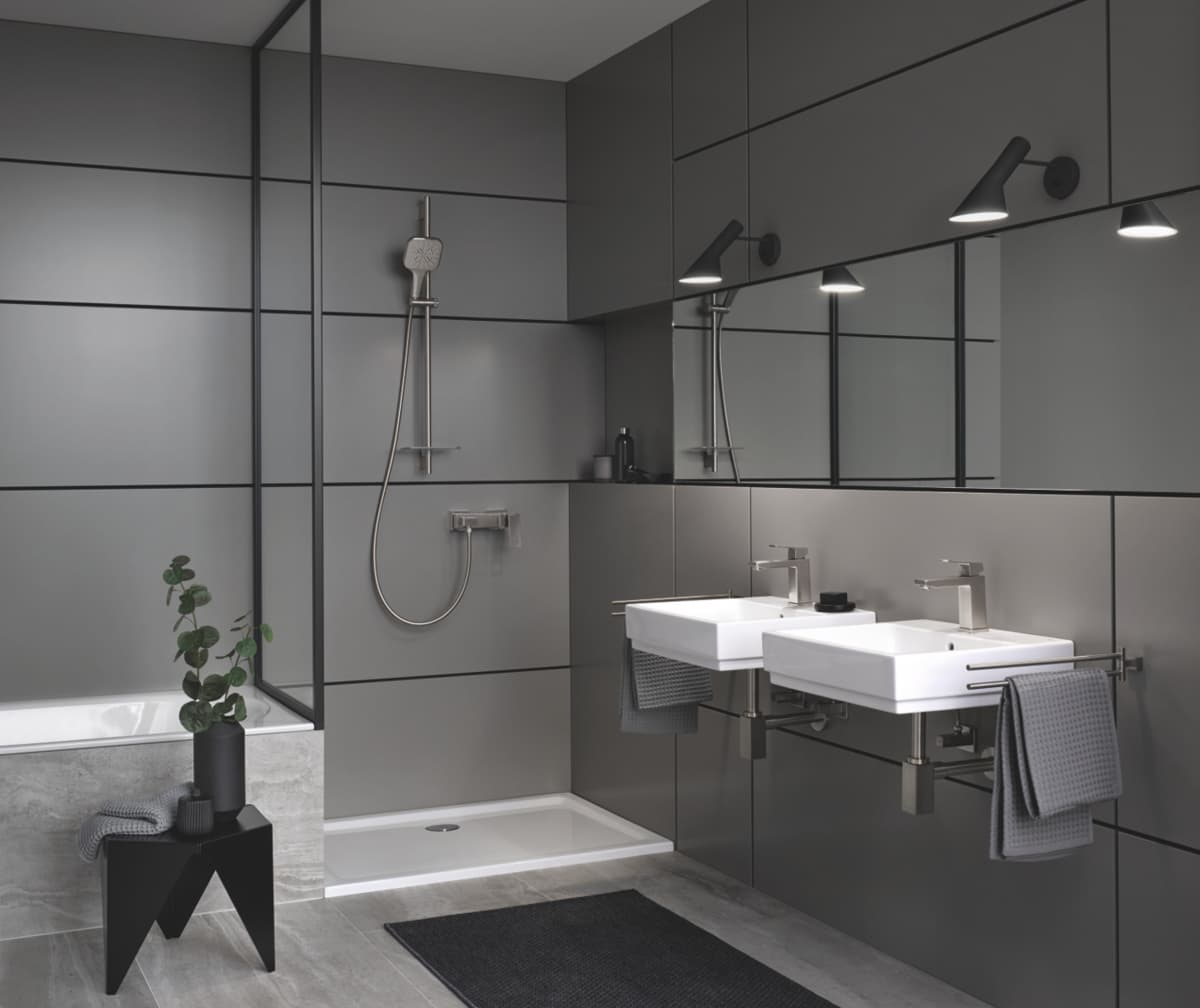 GROHE 23445DC0 Eurocube bateria umywalkowa Rozmiar M  stal nierdzewna  **ekspo - Powystawowy Katowice