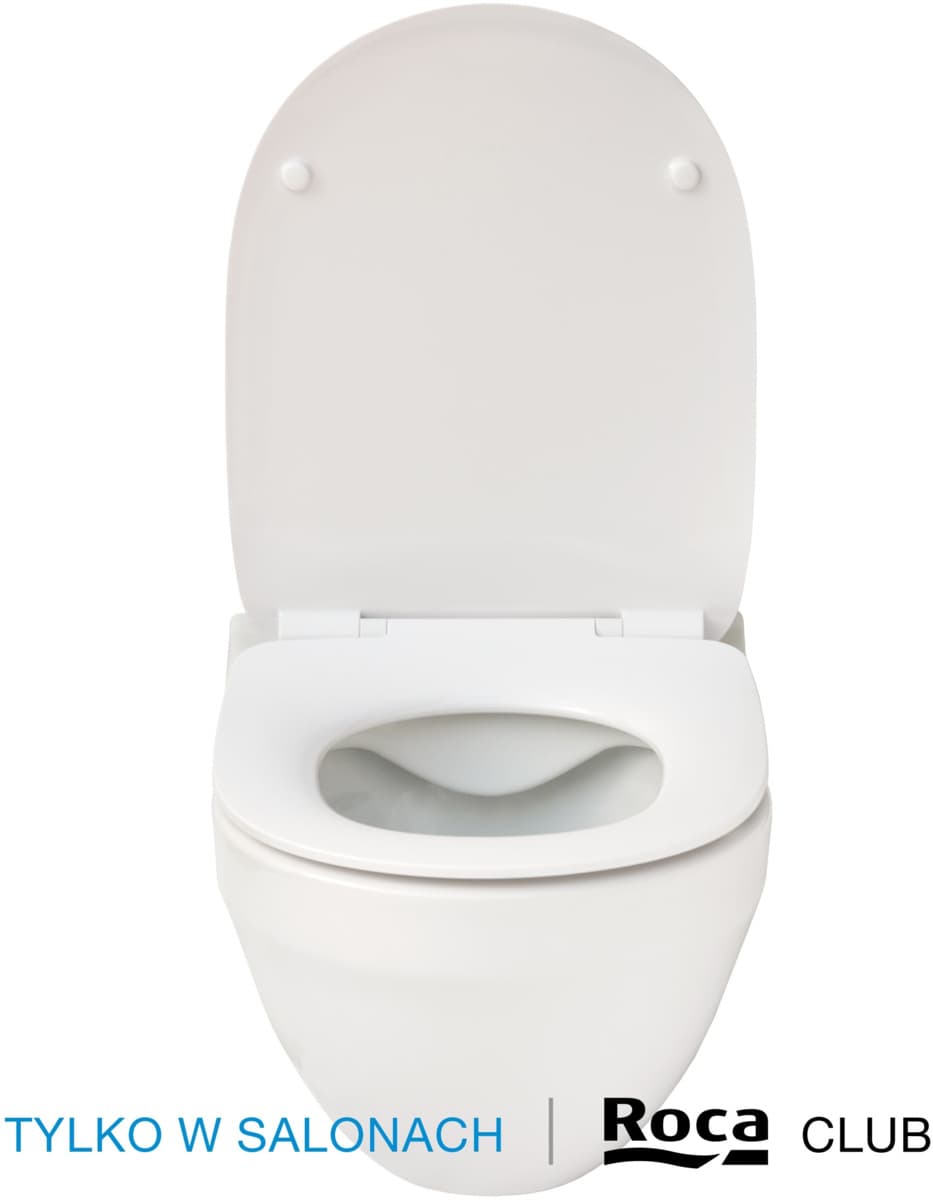 ROCA Zestaw HEBE: Miska wc podwieszana Rimless + deska wolnoopadająca slim  A34H138000  *12 - Powystawowy Zielona Góra