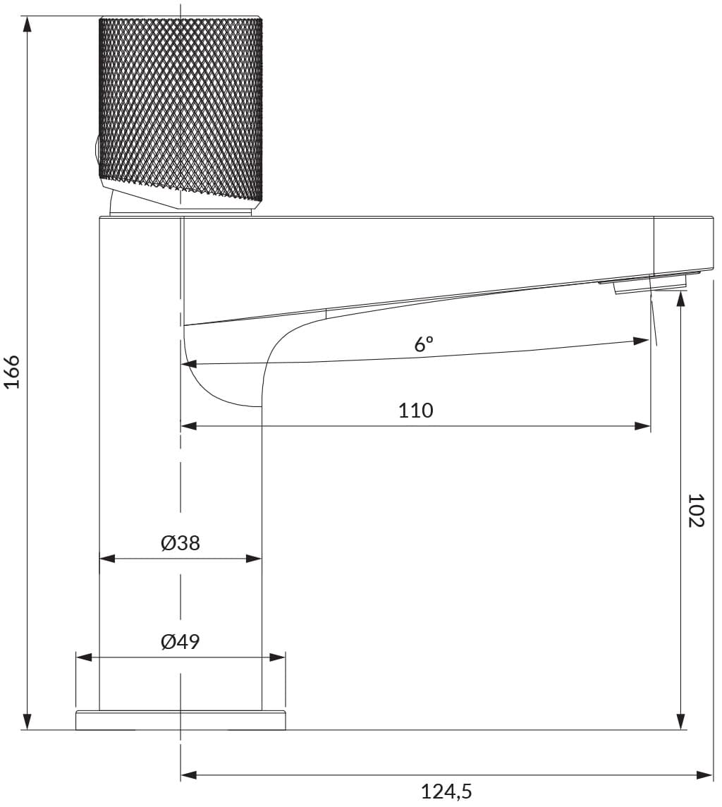 OMNIRES CONTOUR bateria umywalkowa CT8010GLB złoty szczotkowany - Powystawowy Zamość