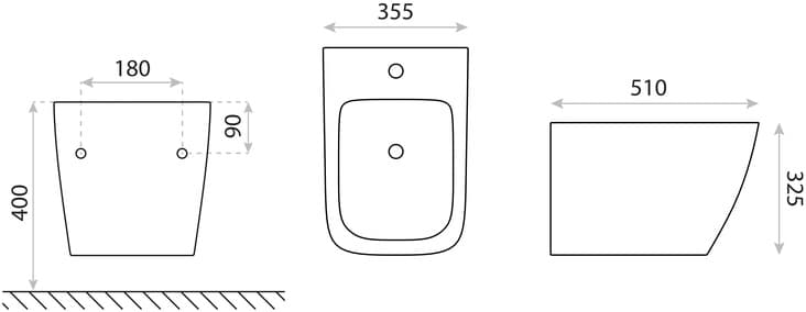 IO ARNOY bidet wiszący 515x355 mm CE.ARNBI515 *16   *W  **ekspo - Powystawowy Warszawa