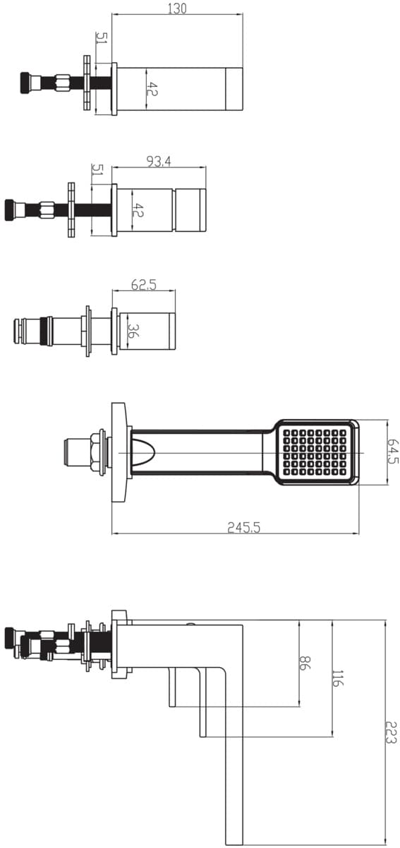 OMNIRES bateria BARETTI wannowa 4-otworowa  BA7832BL - Powystawowy Inowrocław
