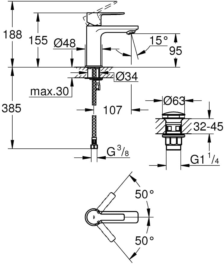 GROHE Lineare New 23791001 - Powystawowy Łódź Zgierska