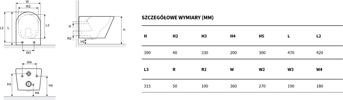 EXCELLENT MISKA WISZĄCA WC JOKER z deską CENL.4504.470.WH - Powystawowy Białystok