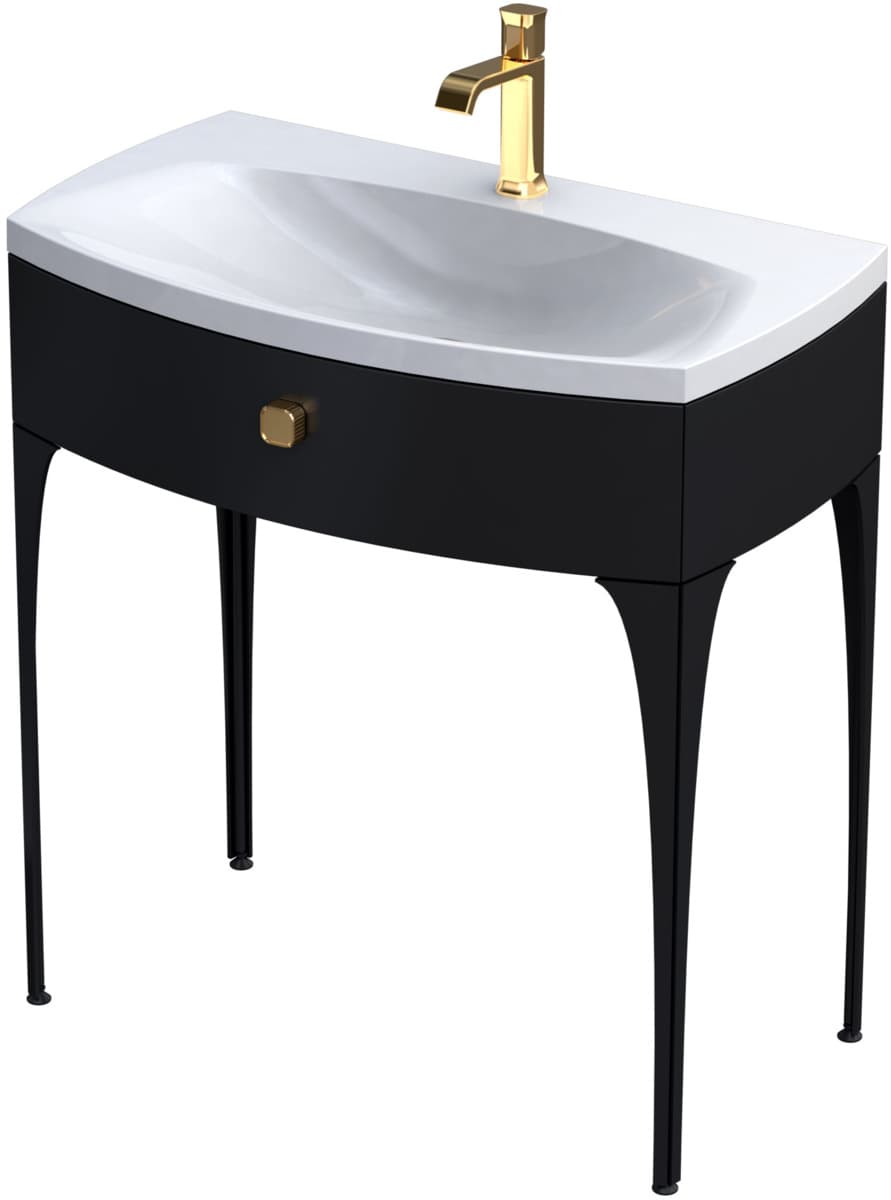 ORISTO LOUIS - szafka podumywalkowa 82 cm., jedna szuflada kolor: czarny połysk  OR50-SD1S-82-7  **ekspo - Powystawowy Katowice